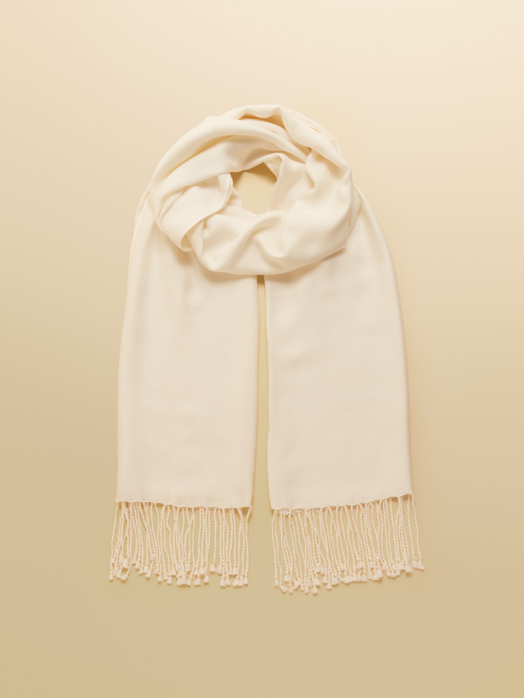 Ascot Cream Large Lightweight Wrap Scarf | Joules