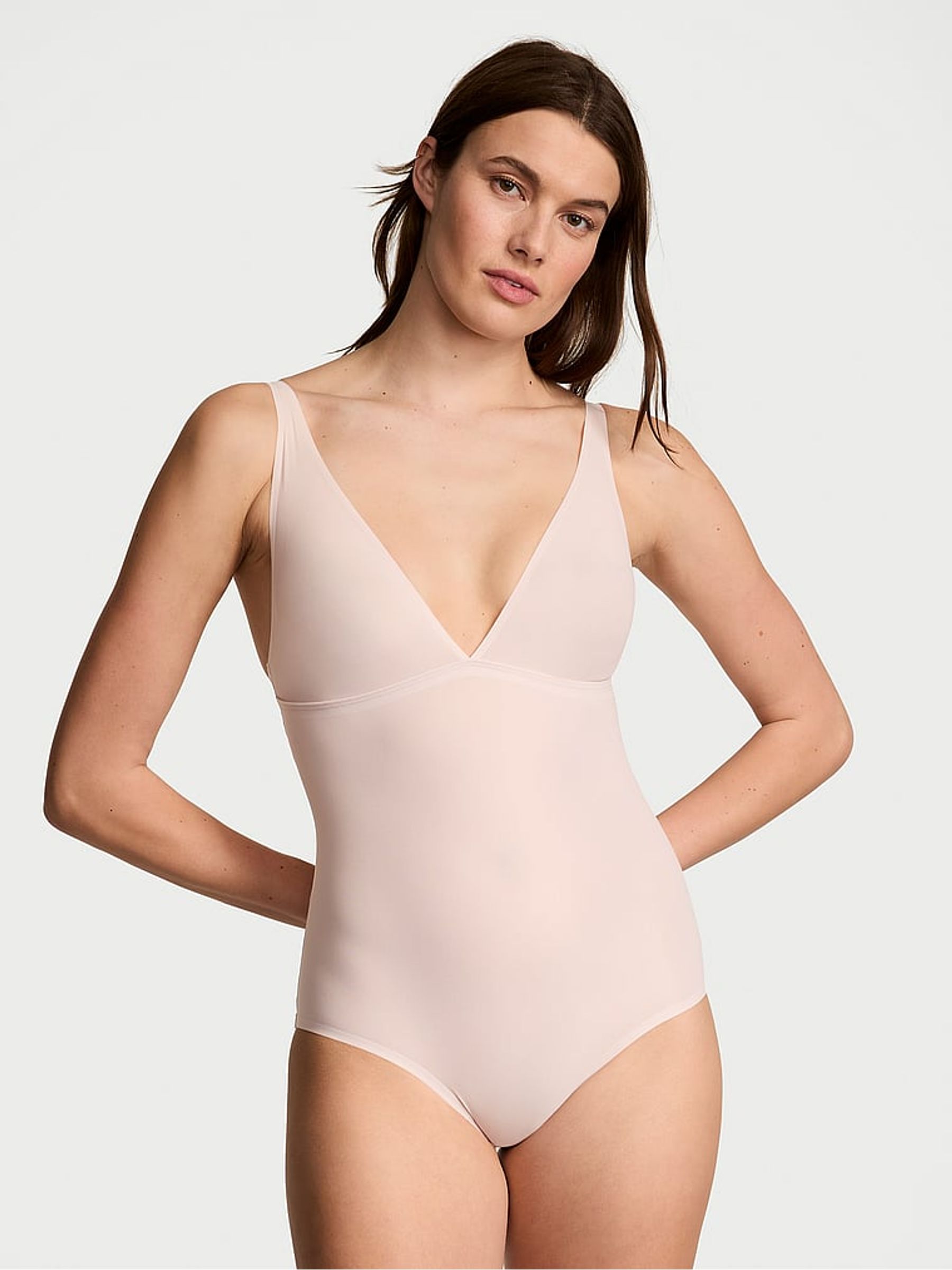 Glaze Nude Shaping SheerSmoothing™ Plunge Bodysuit - Image 1 of 3