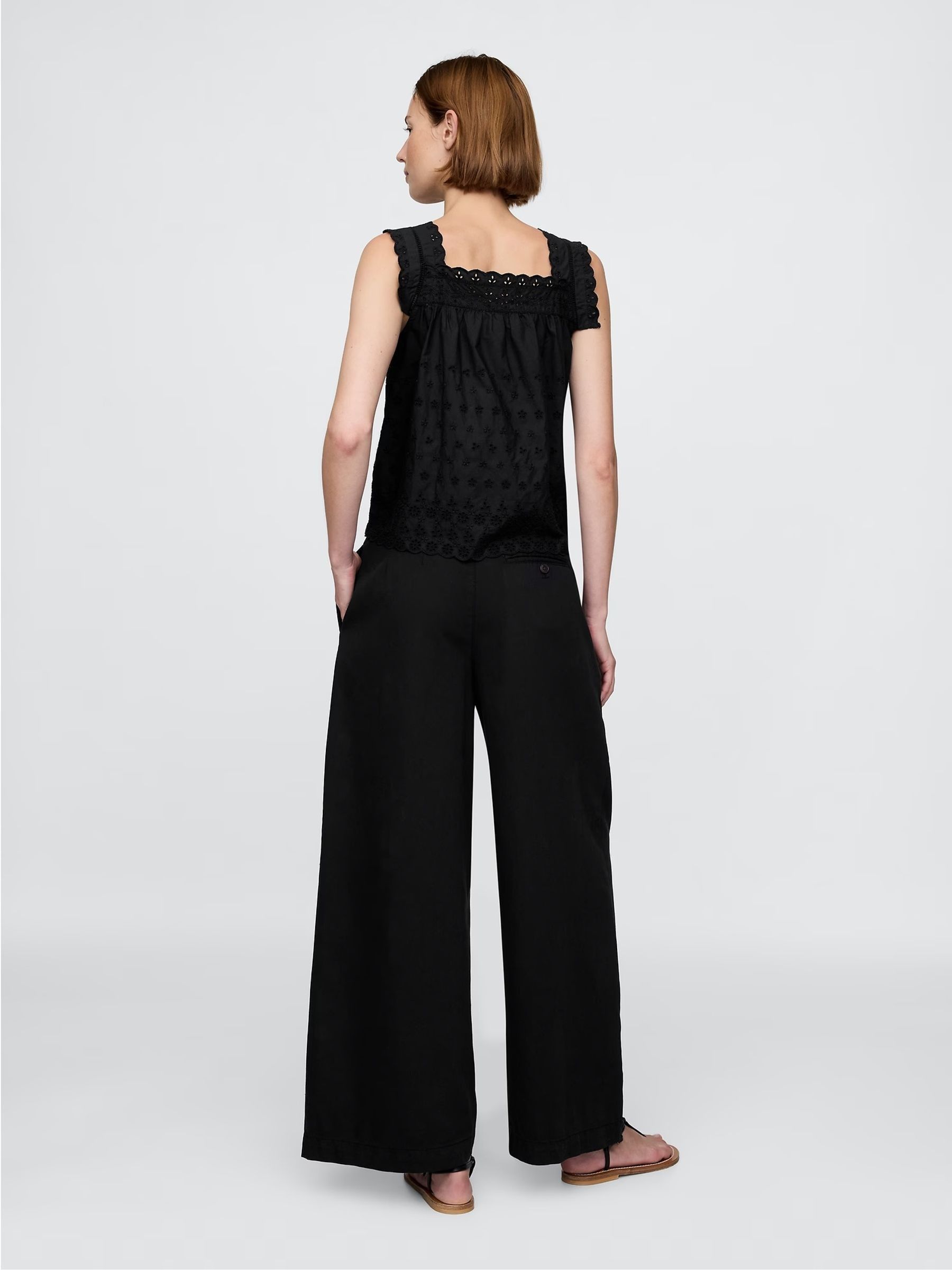 Black DÔEN High Rise Pleated Trousers - Image 2 of 8