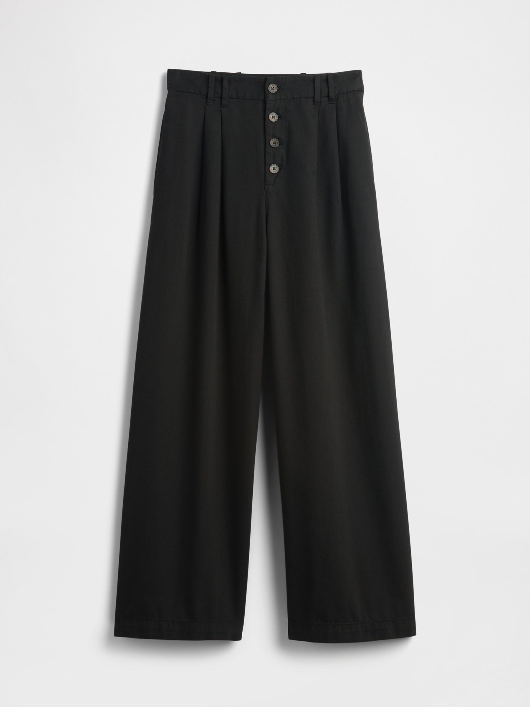 Black DÔEN High Rise Pleated Trousers - Image 8 of 8