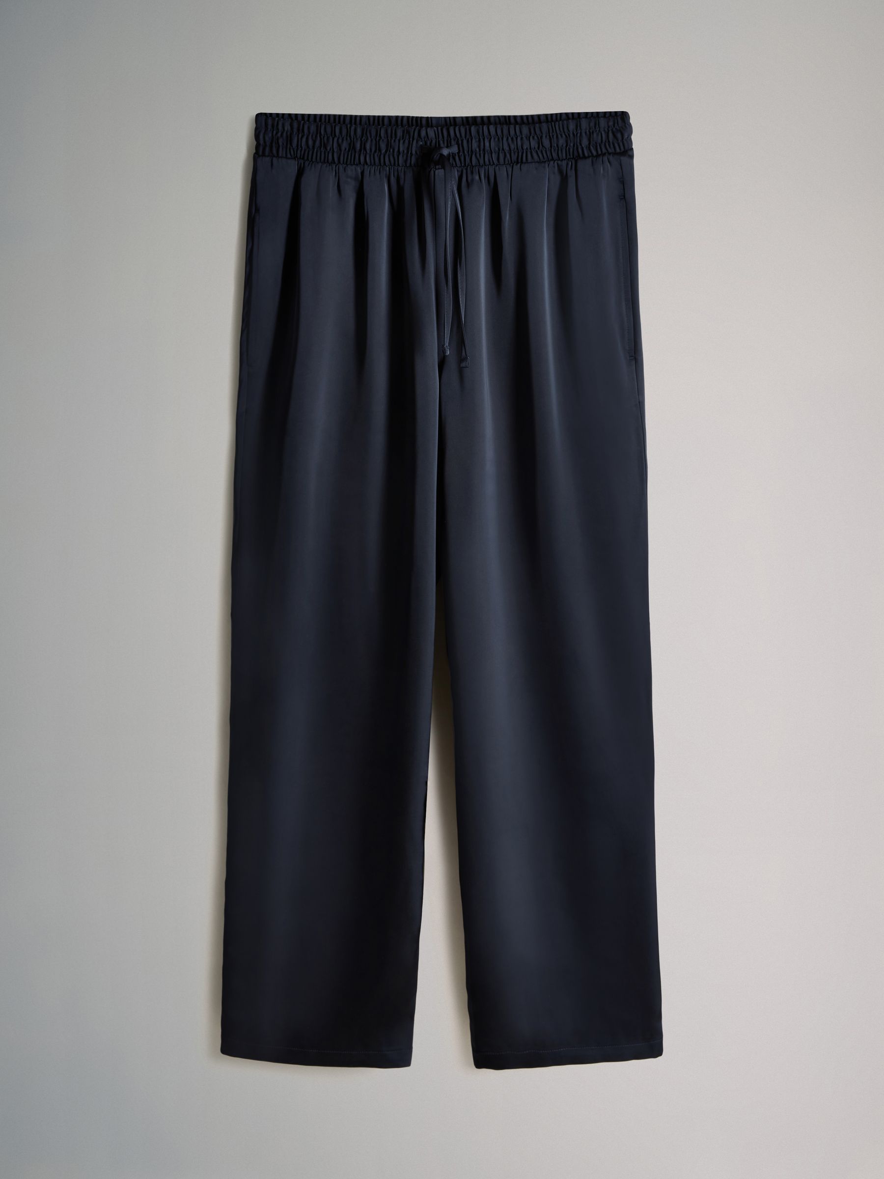 Navy Blue - Satin Shirt and Trousers Co-Ord - Image 8 of 11