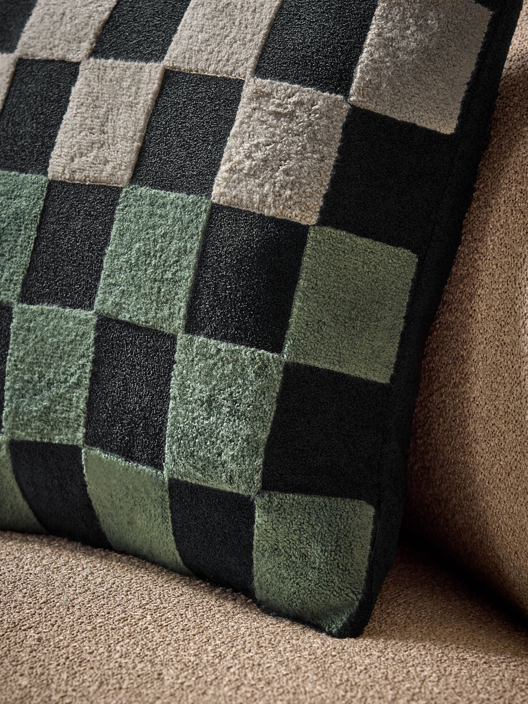 Blue Tilo Checkerboard Cushion - Image 2 of 4