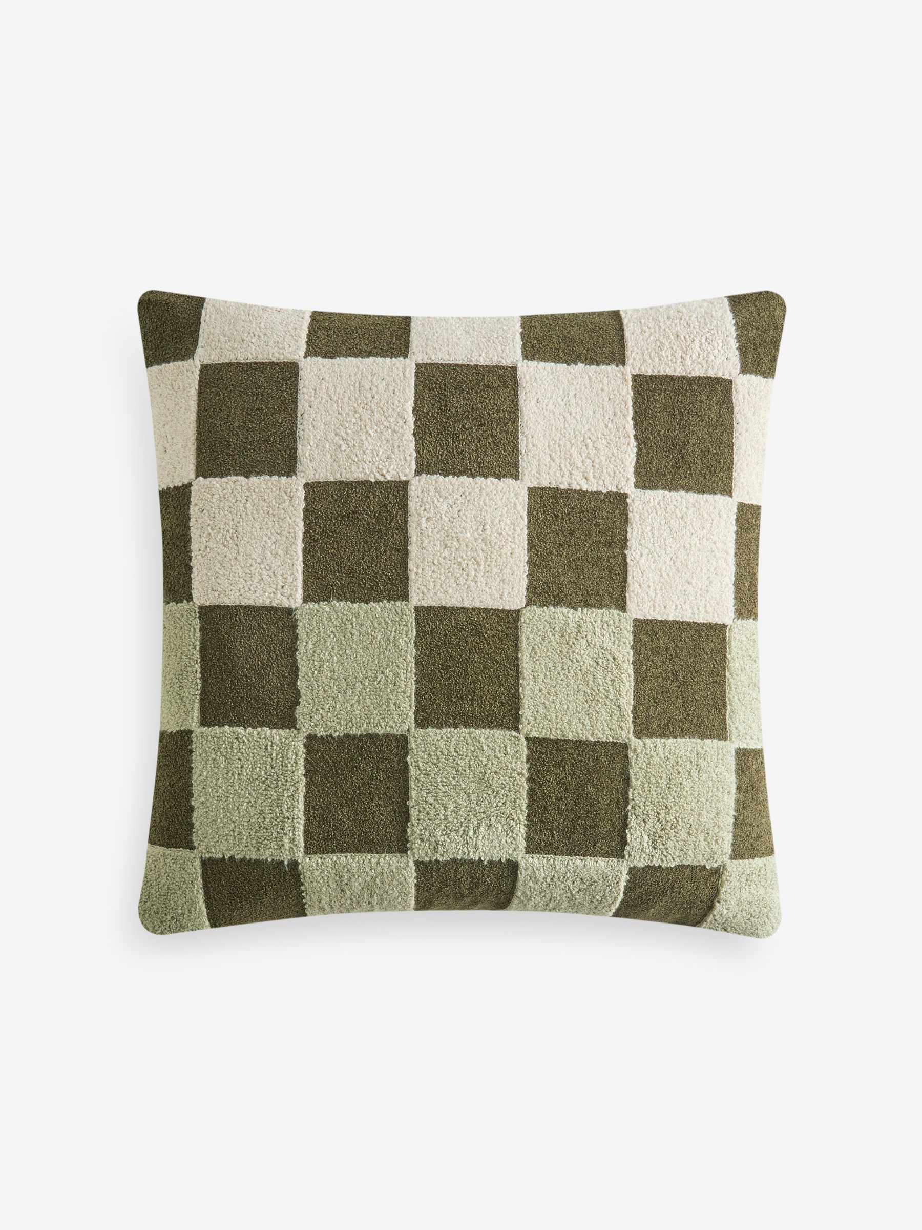Green Tilo Checkerboard Cushion - Image 4 of 4