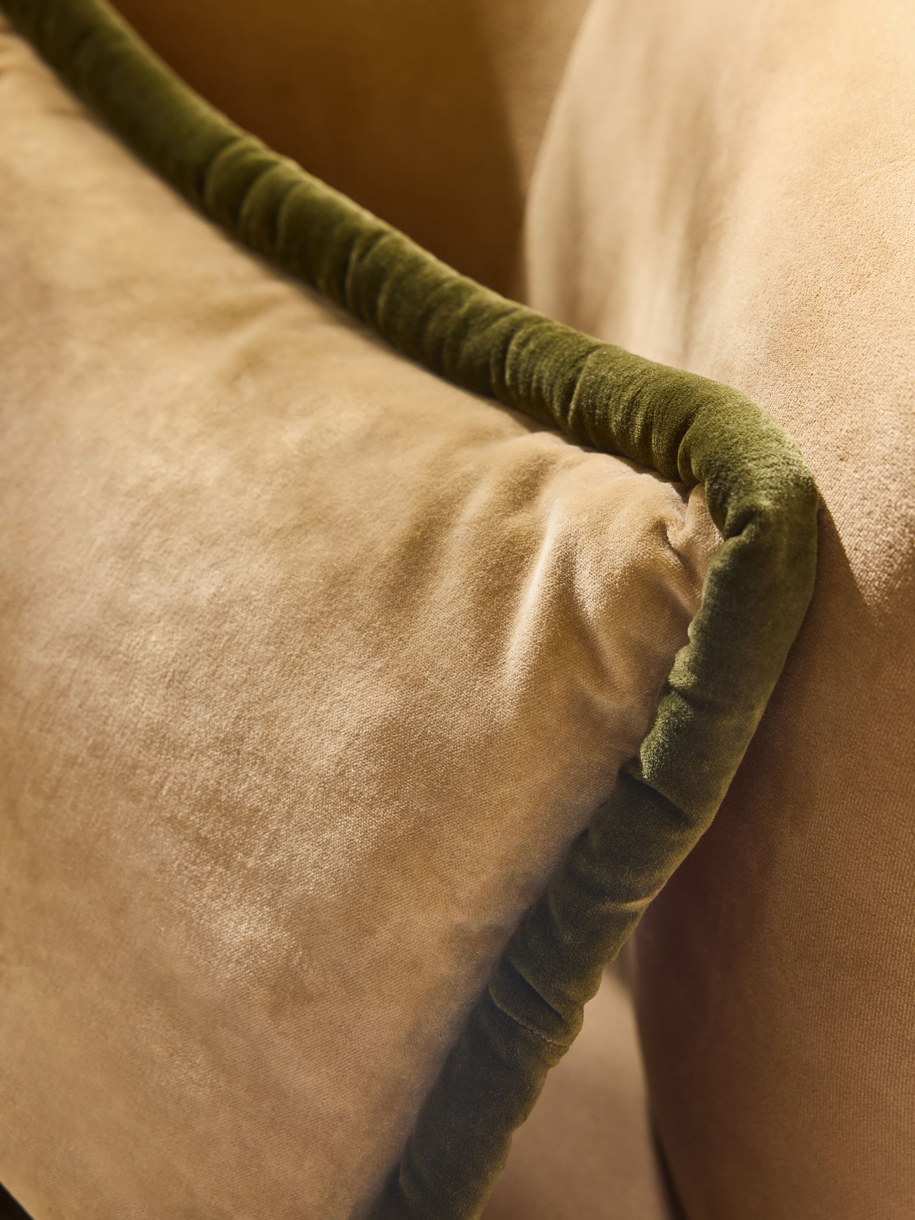 Caramel/Rust Huxley Cotton Velvet Jumbo Pipe Cushion - Image 3 of 4