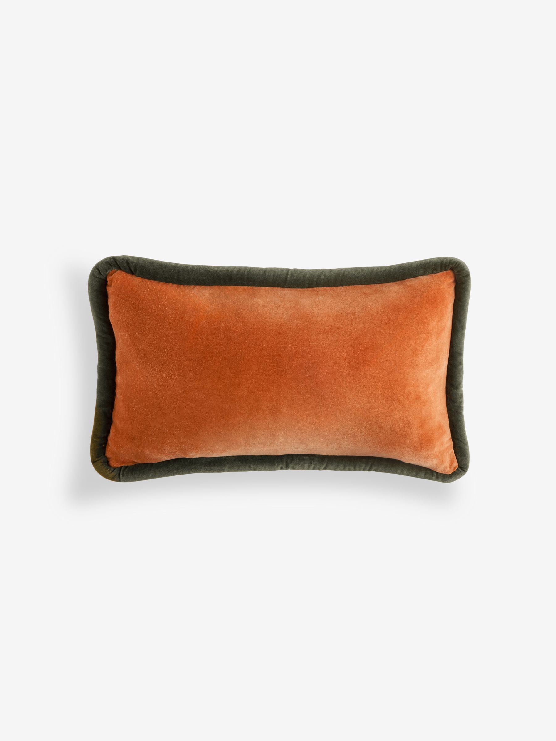 Huxley Cotton Velvet Jumbo Pipe Cushion in Caramel/Rust - Image 5 of 5