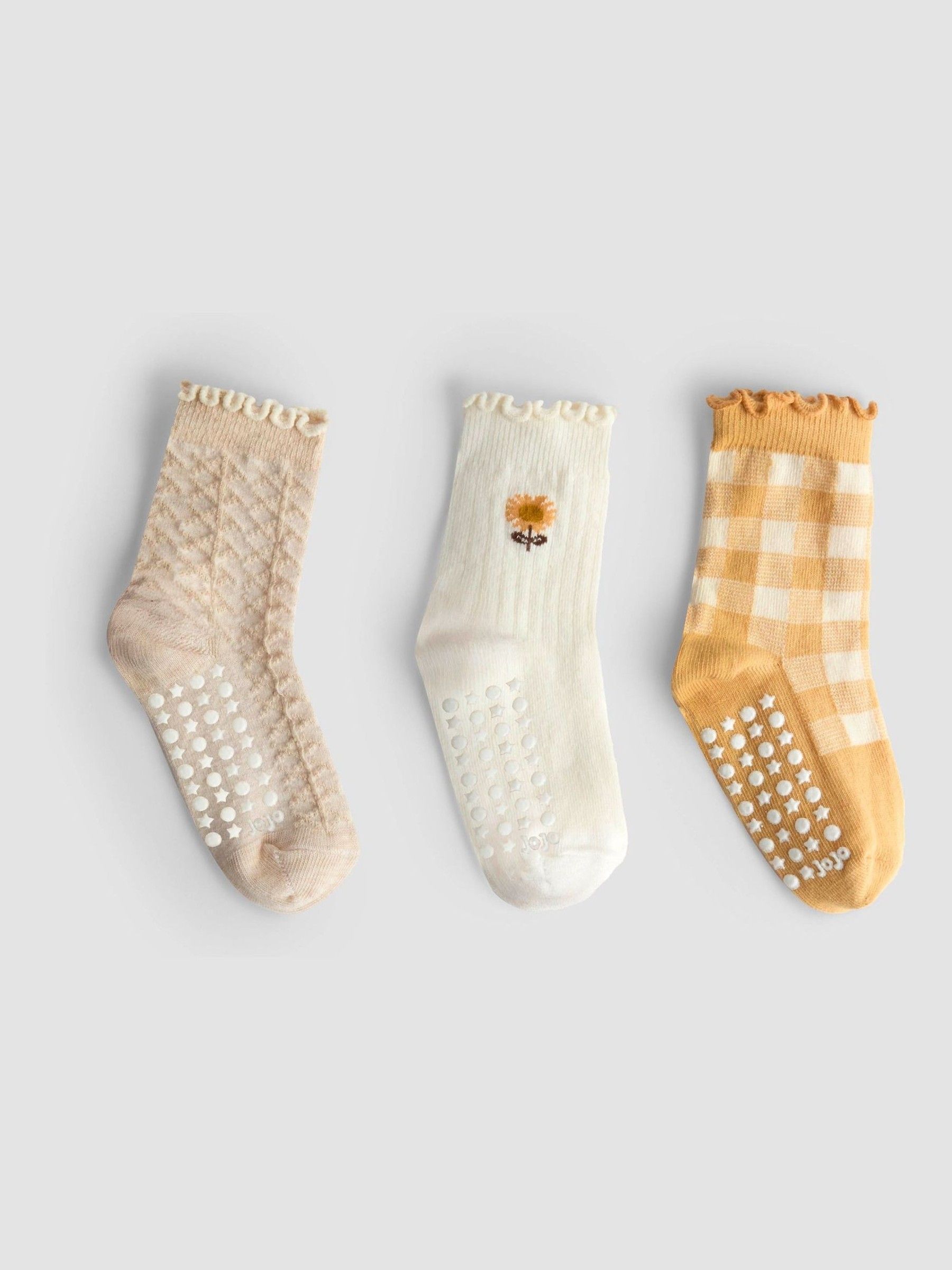 Mustard Sunflower 3-Pack Socks - Image 1 of 5