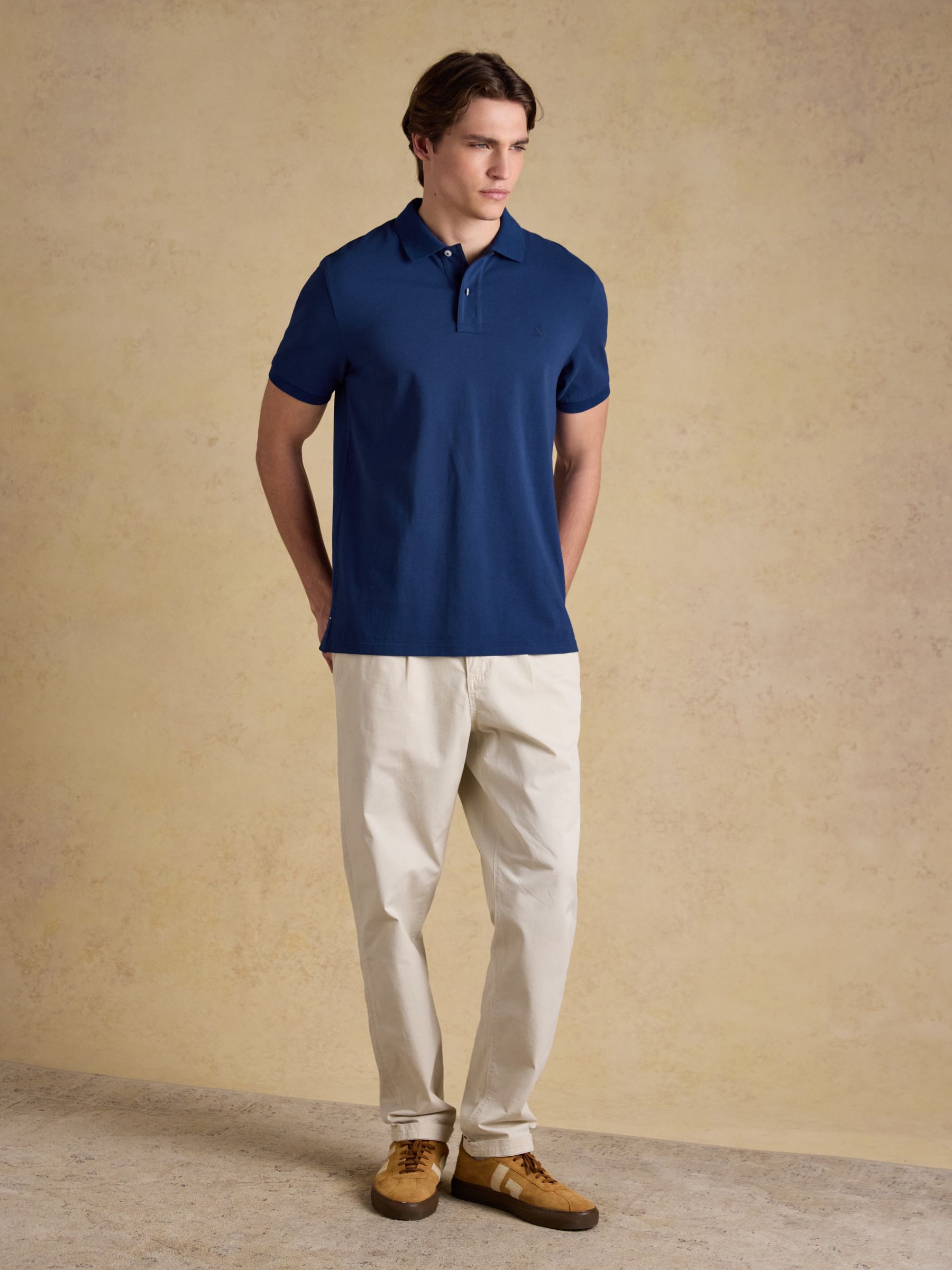 Woody Dark Blue Cotton Pique Short Sleeve Polo Shirt - Image 3 of 9
