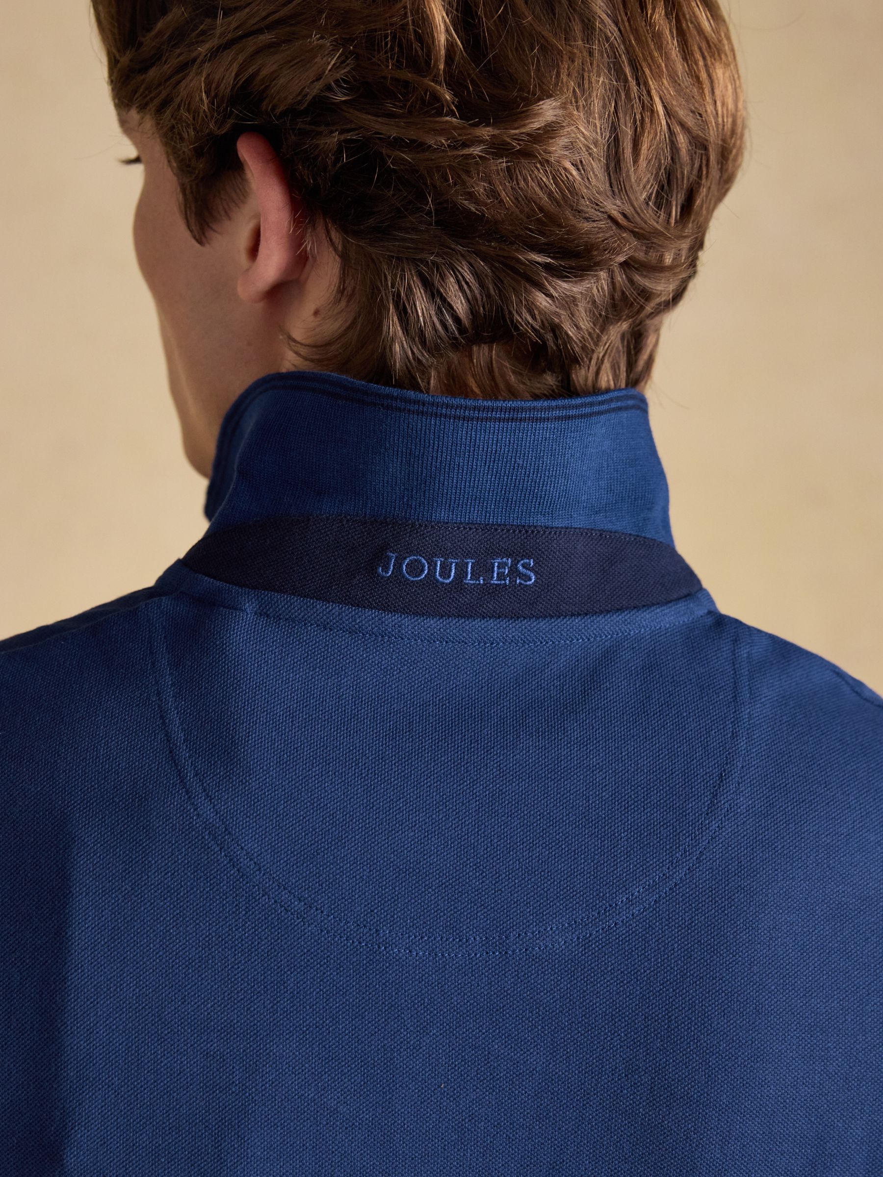 Woody Dark Blue Cotton Pique Short Sleeve Polo Shirt - Image 7 of 9