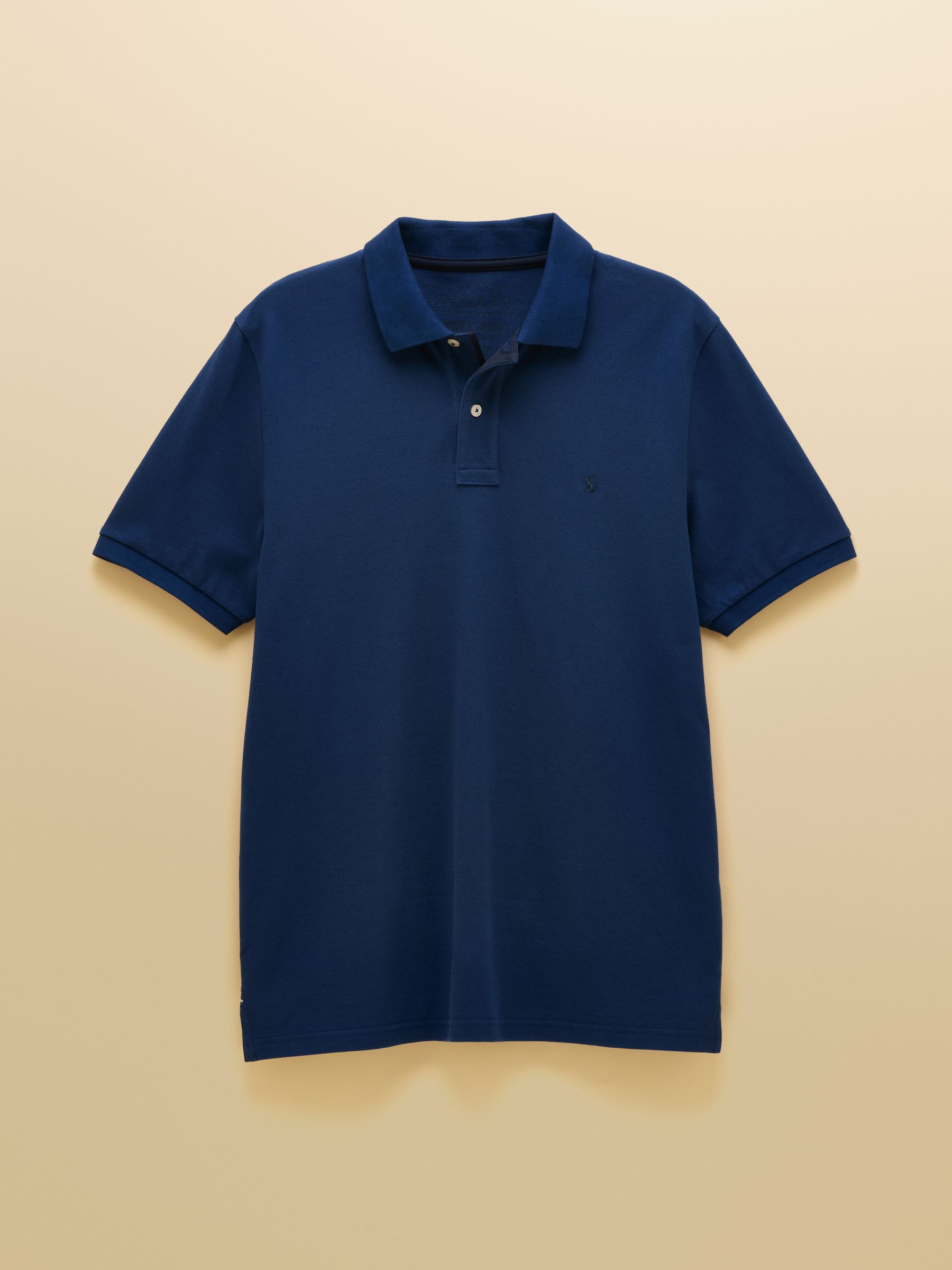 Woody Dark Blue Cotton Pique Short Sleeve Polo Shirt - Image 9 of 9