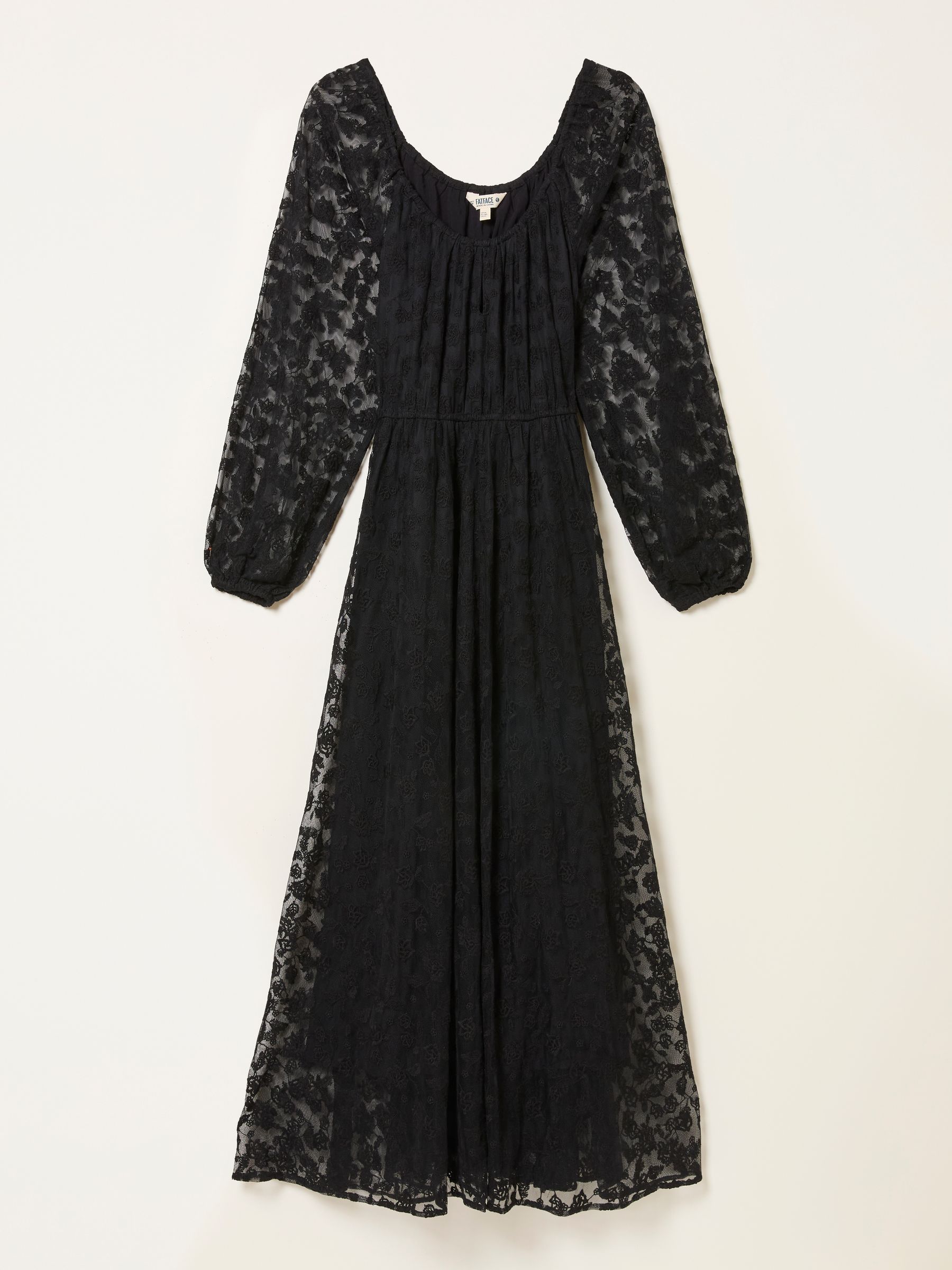 Maude Black Petite Lace Midi Dress - Image 6 of 6
