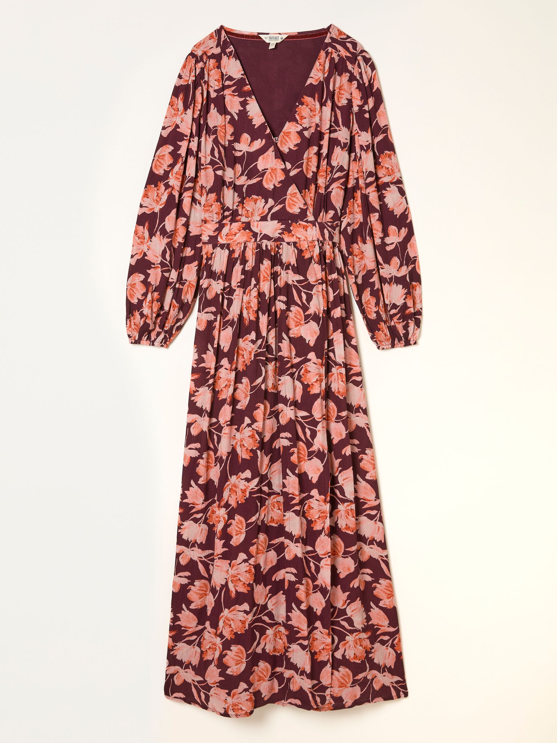 Lottie Claret Winter Floral Petite Maxi Dress - Image 6 of 6