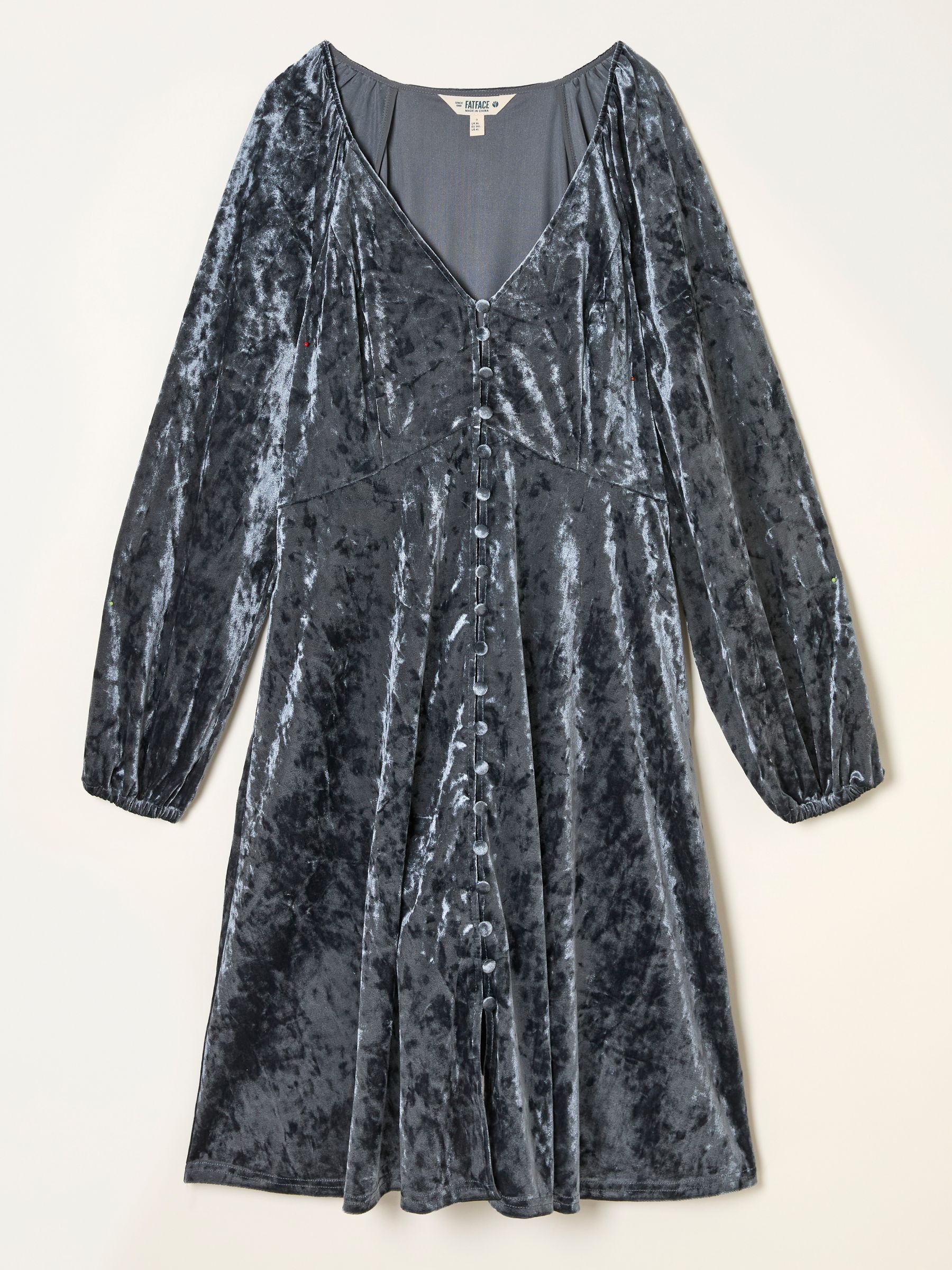 Em Washed Black Petite Velvet Mini Dress - Image 6 of 6