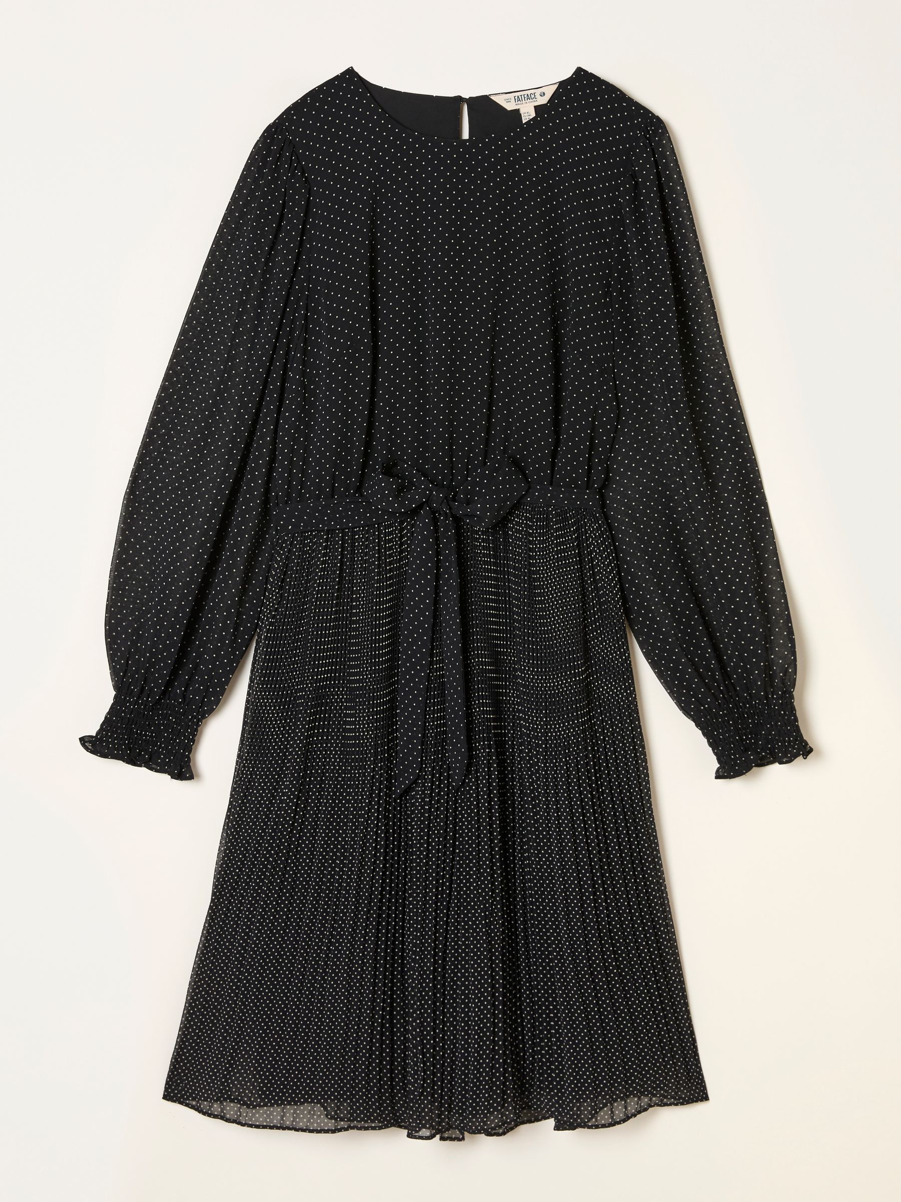 Darcy Black Pin Spot Petite Mini Dress - Image 7 of 7