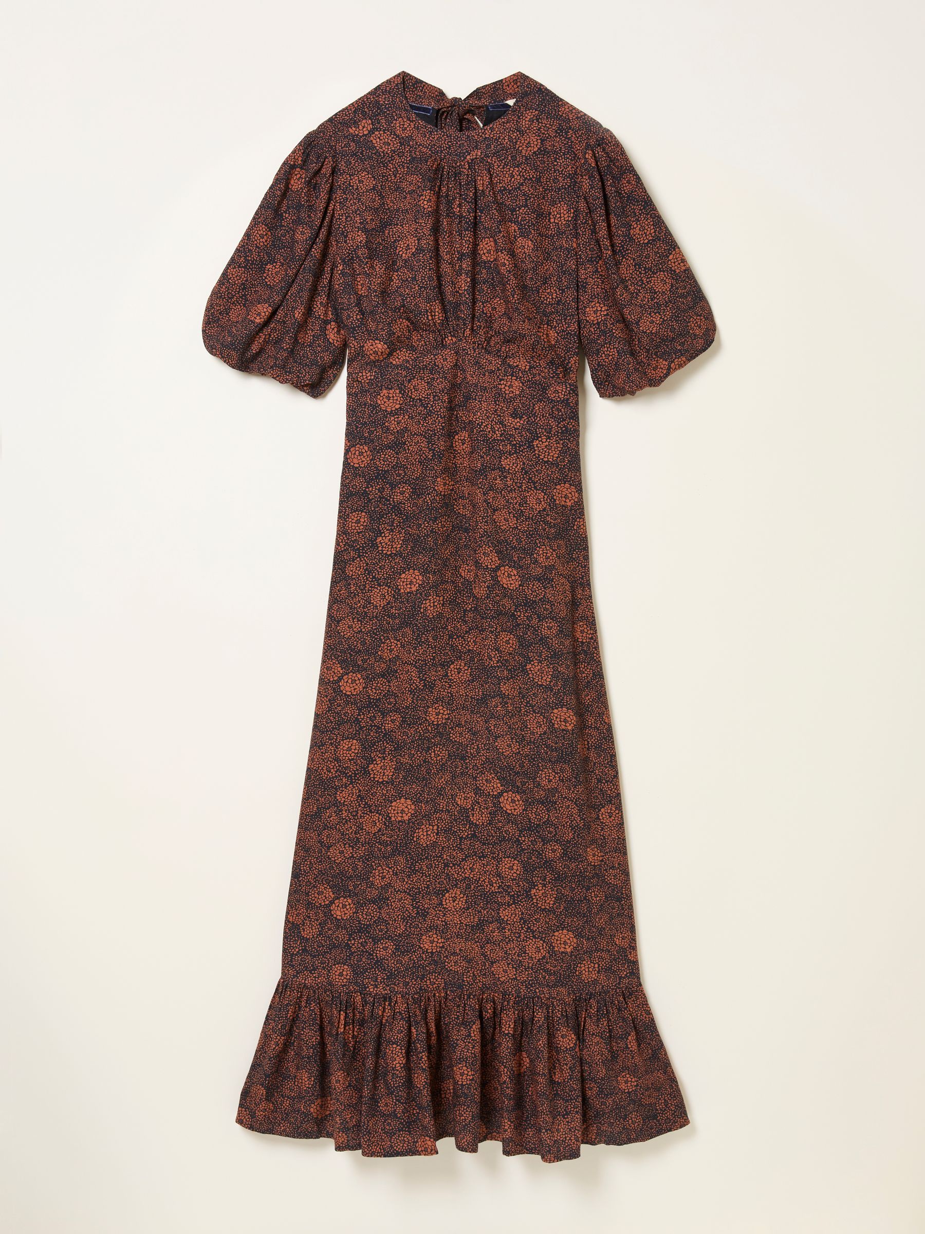 Mila Black Circle Floral Petite Midi Dress - Image 6 of 6