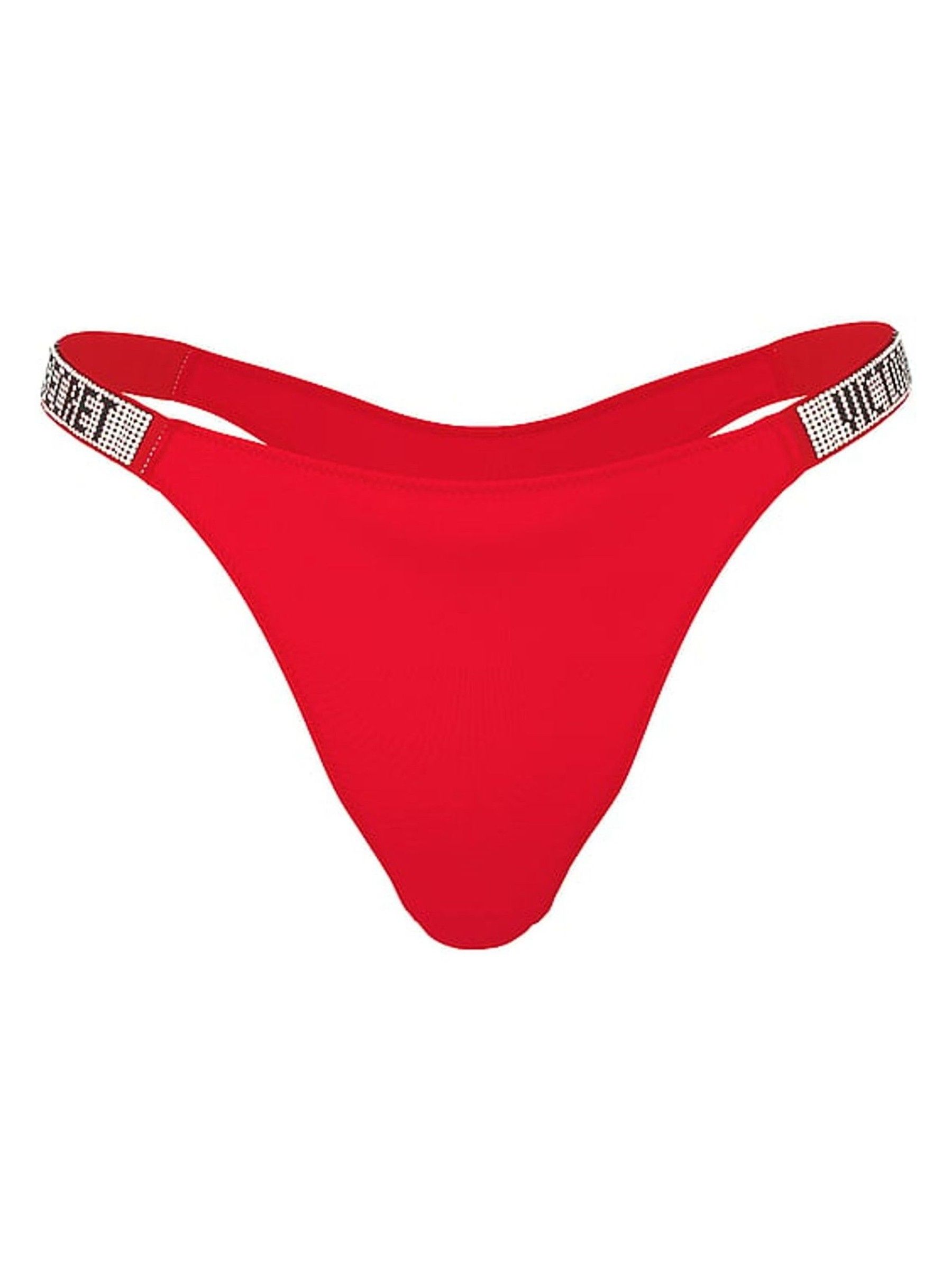 Lipstick Red Brazilian Shine Strap Knickers - Image 3 of 3