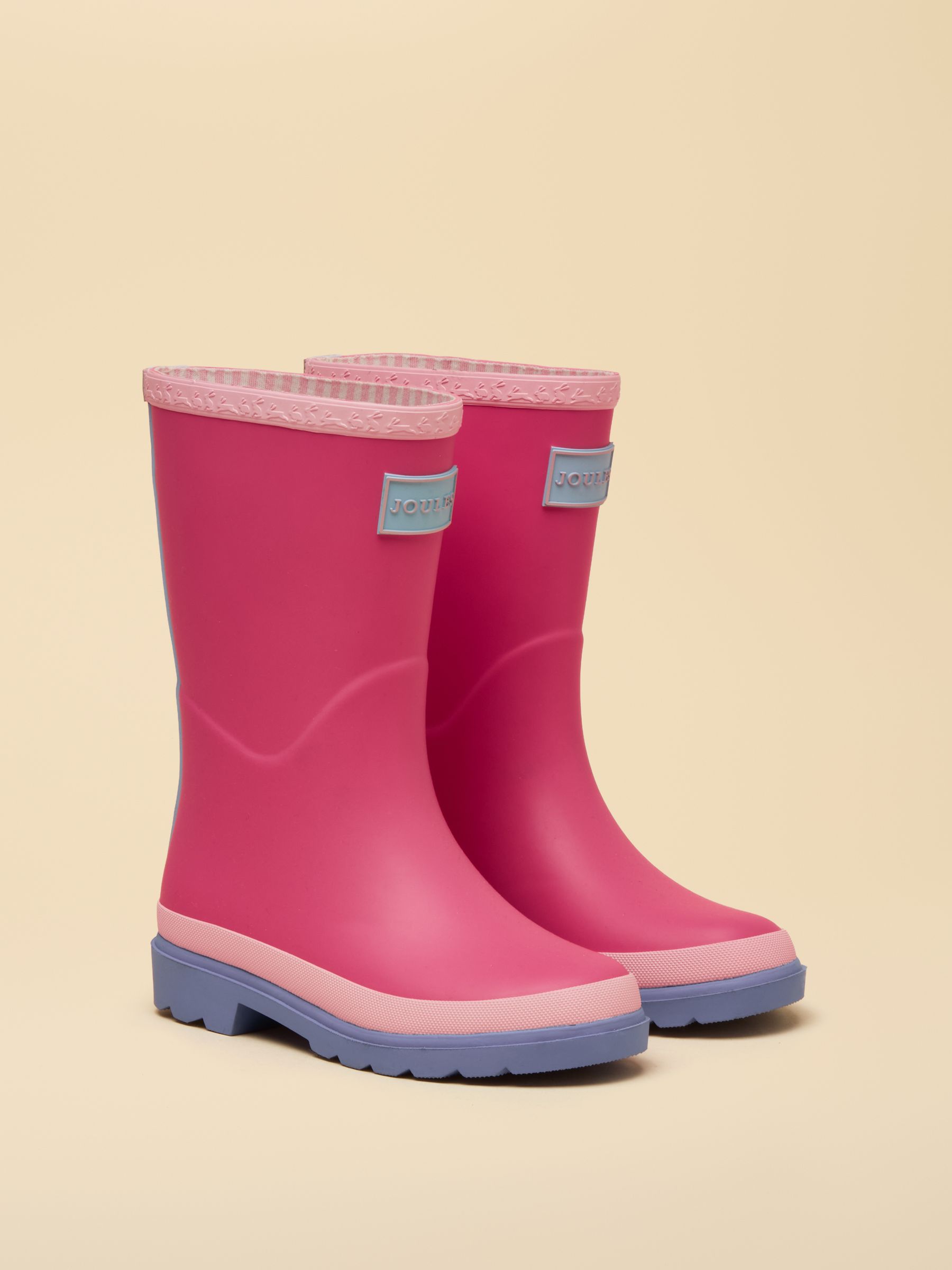 Kids' Pink/Blue Colourblock Wellies - Image 1 of 6