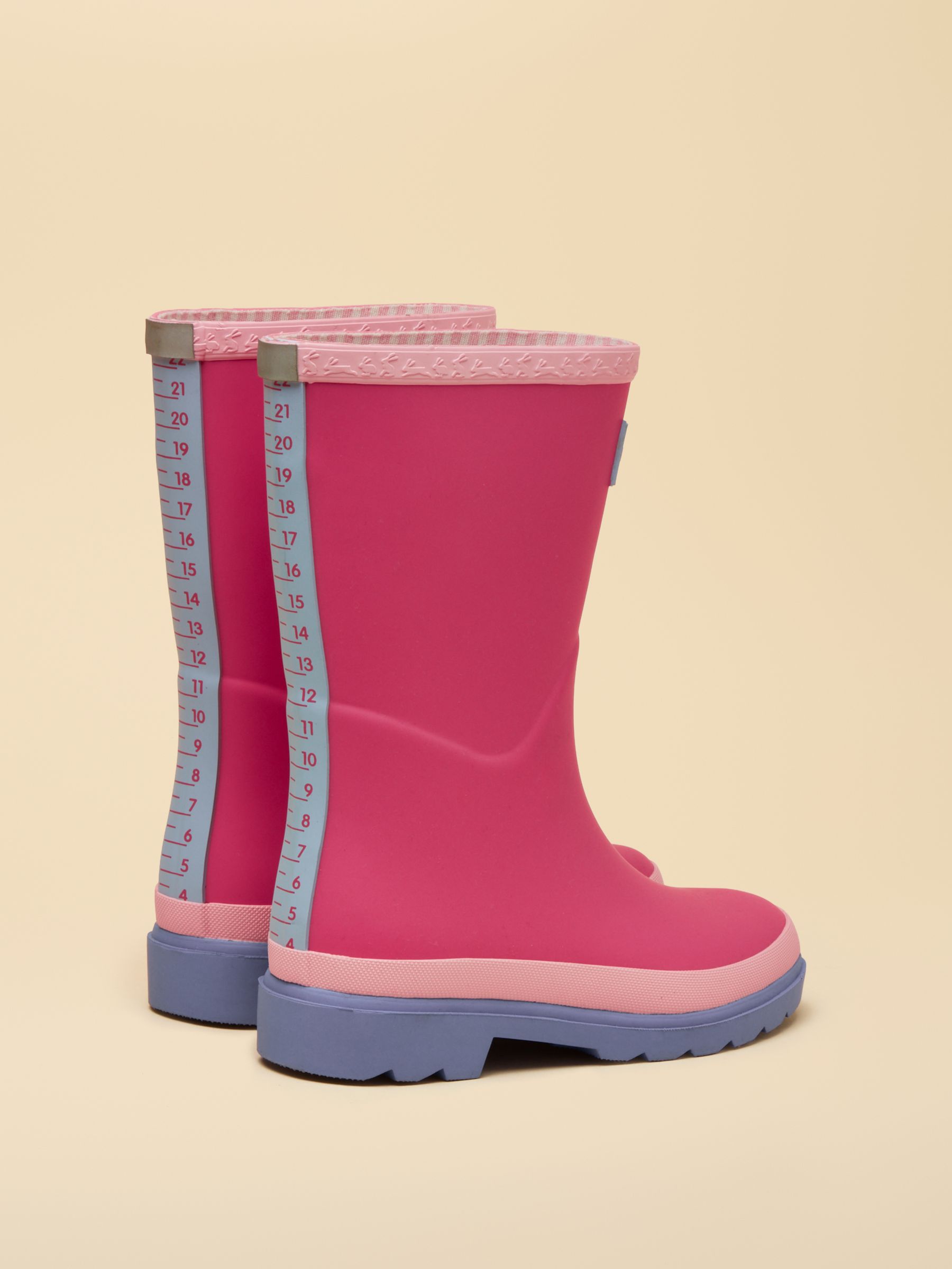 Kids' Pink/Blue Colourblock Wellies - Image 2 of 6