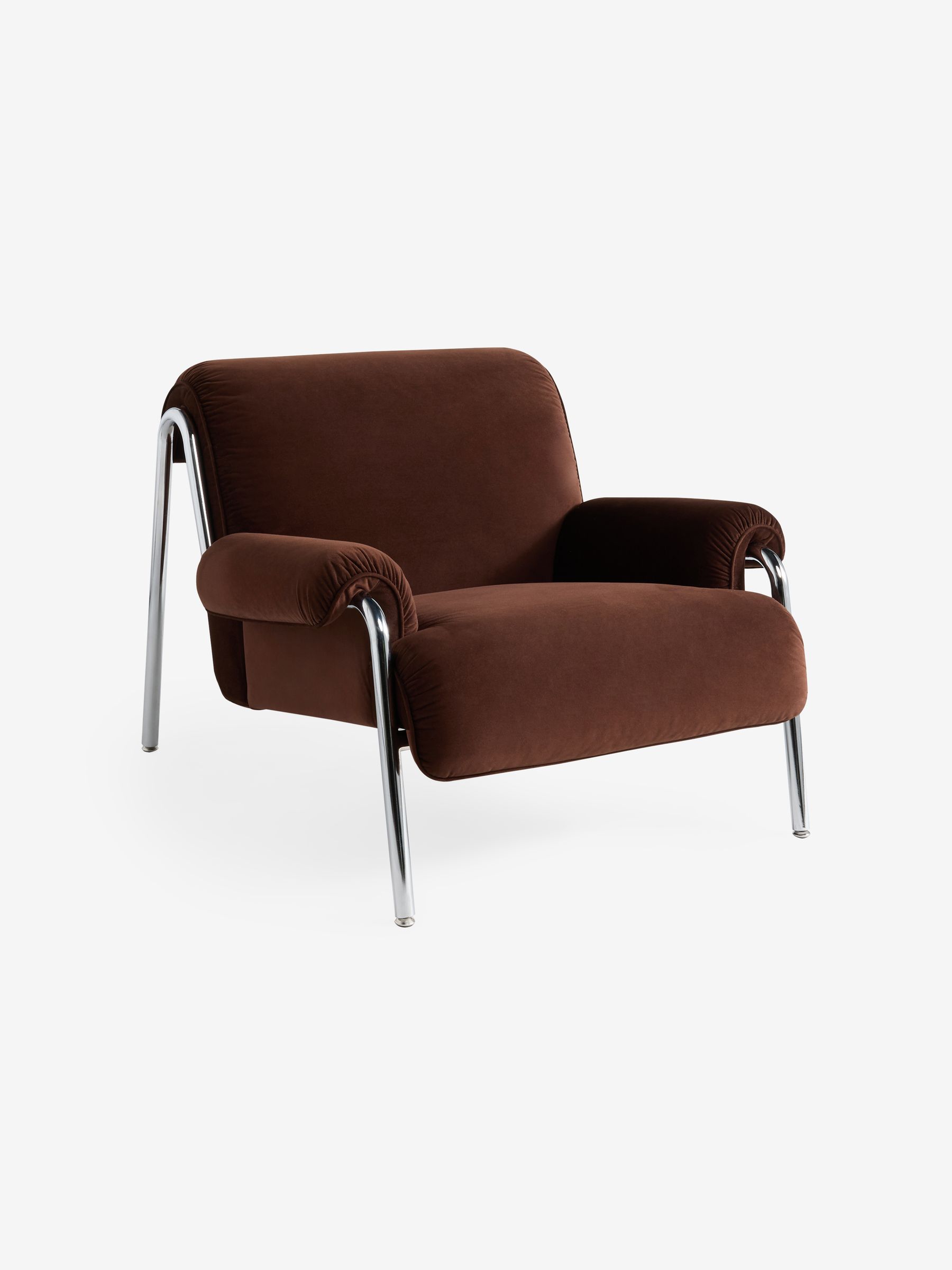 Lorien Chair in Velvet Dark Truffle Brown - Image 5 of 5