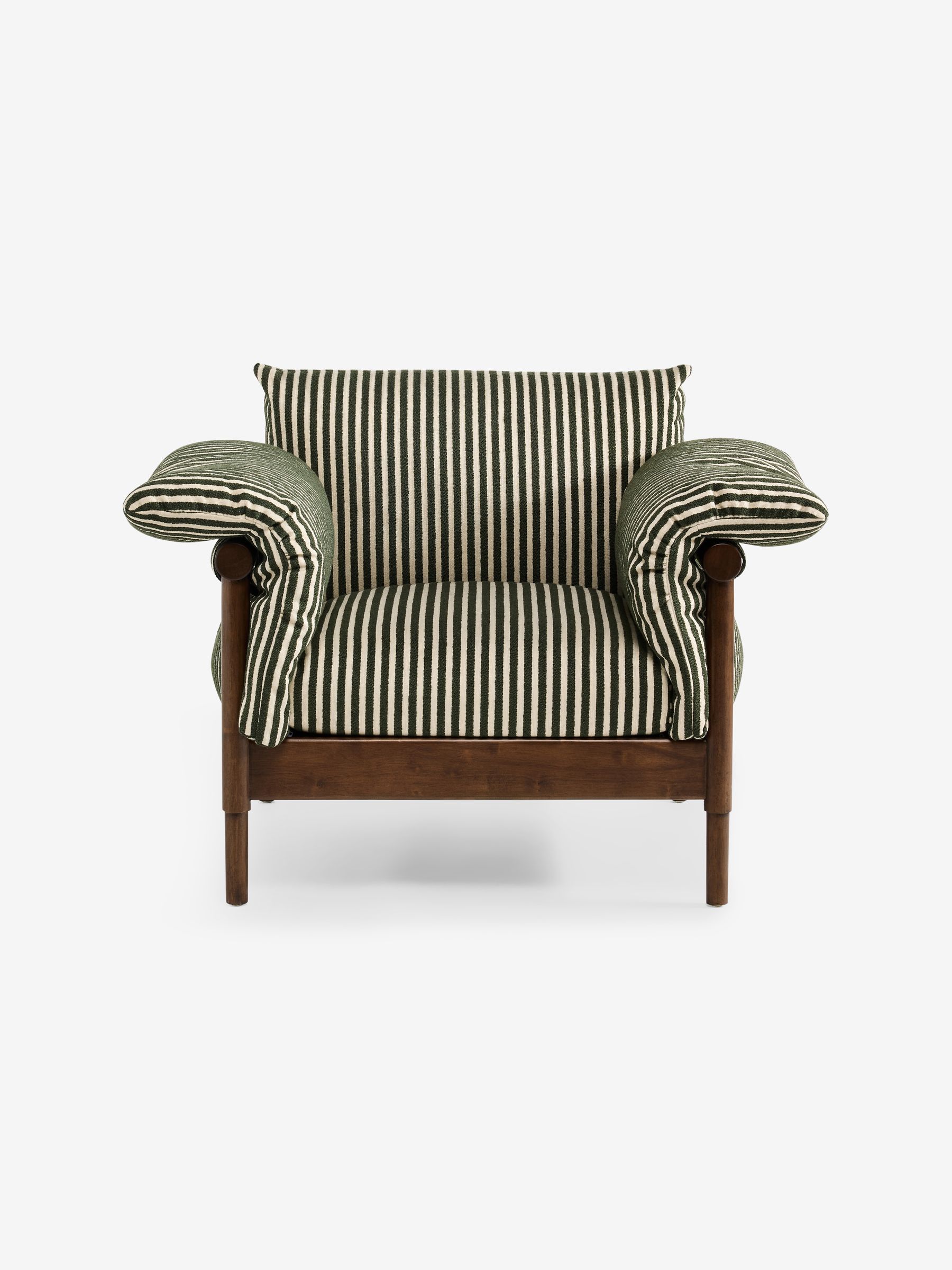 Solen Accent Chair in Dark Green Boucle Stripe - Image 5 of 5