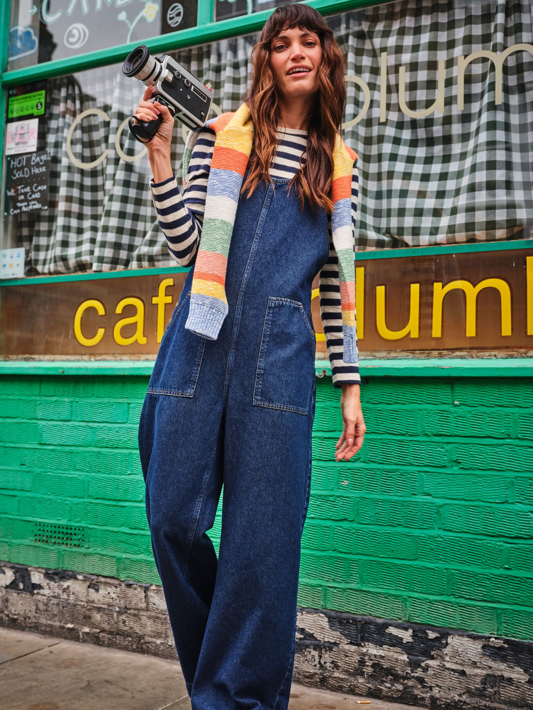 Raffles Blue Denim Dungaree | FatFace USA