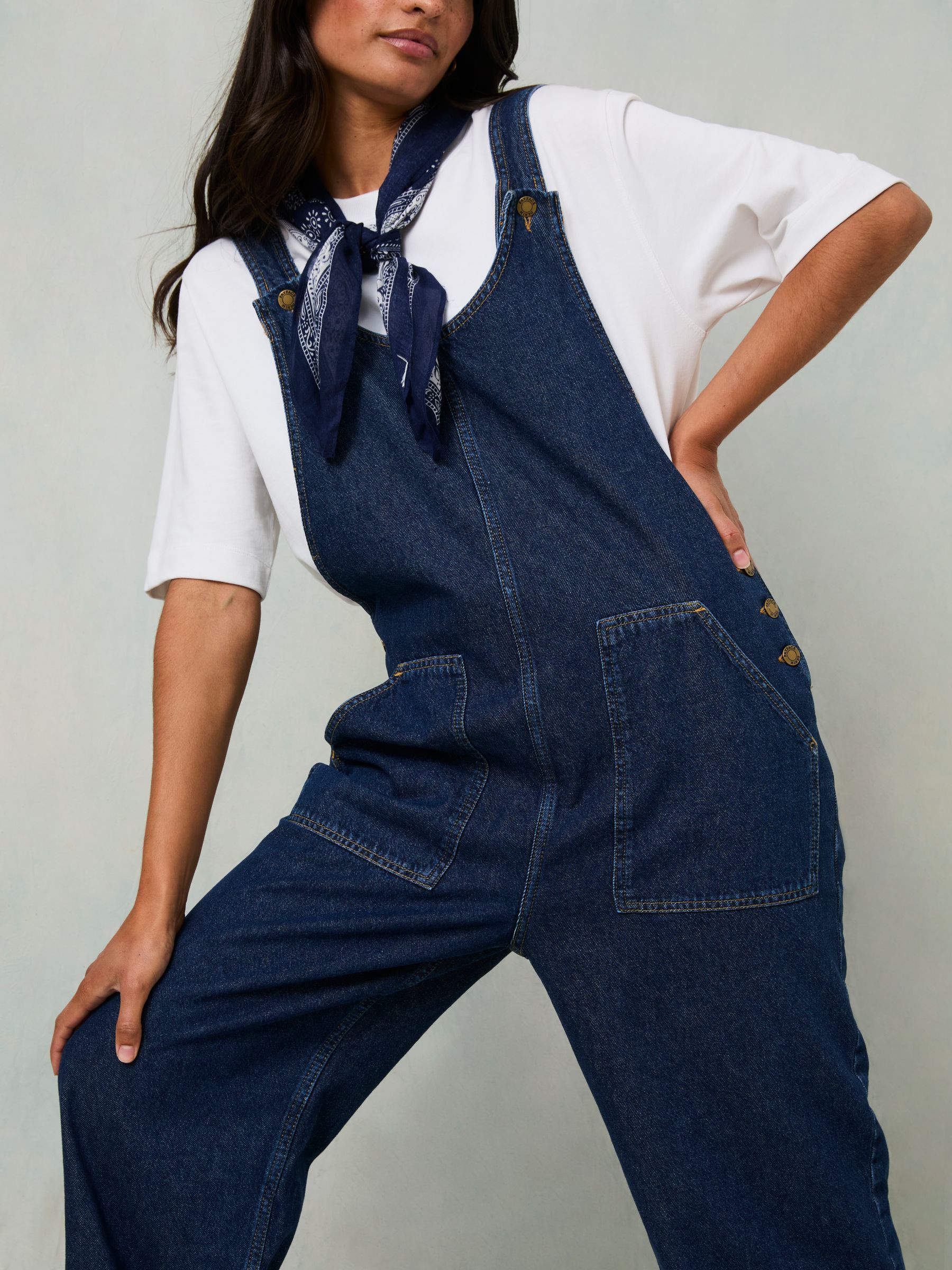 Raffles Blue Denim Dungaree - Image 2 of 7