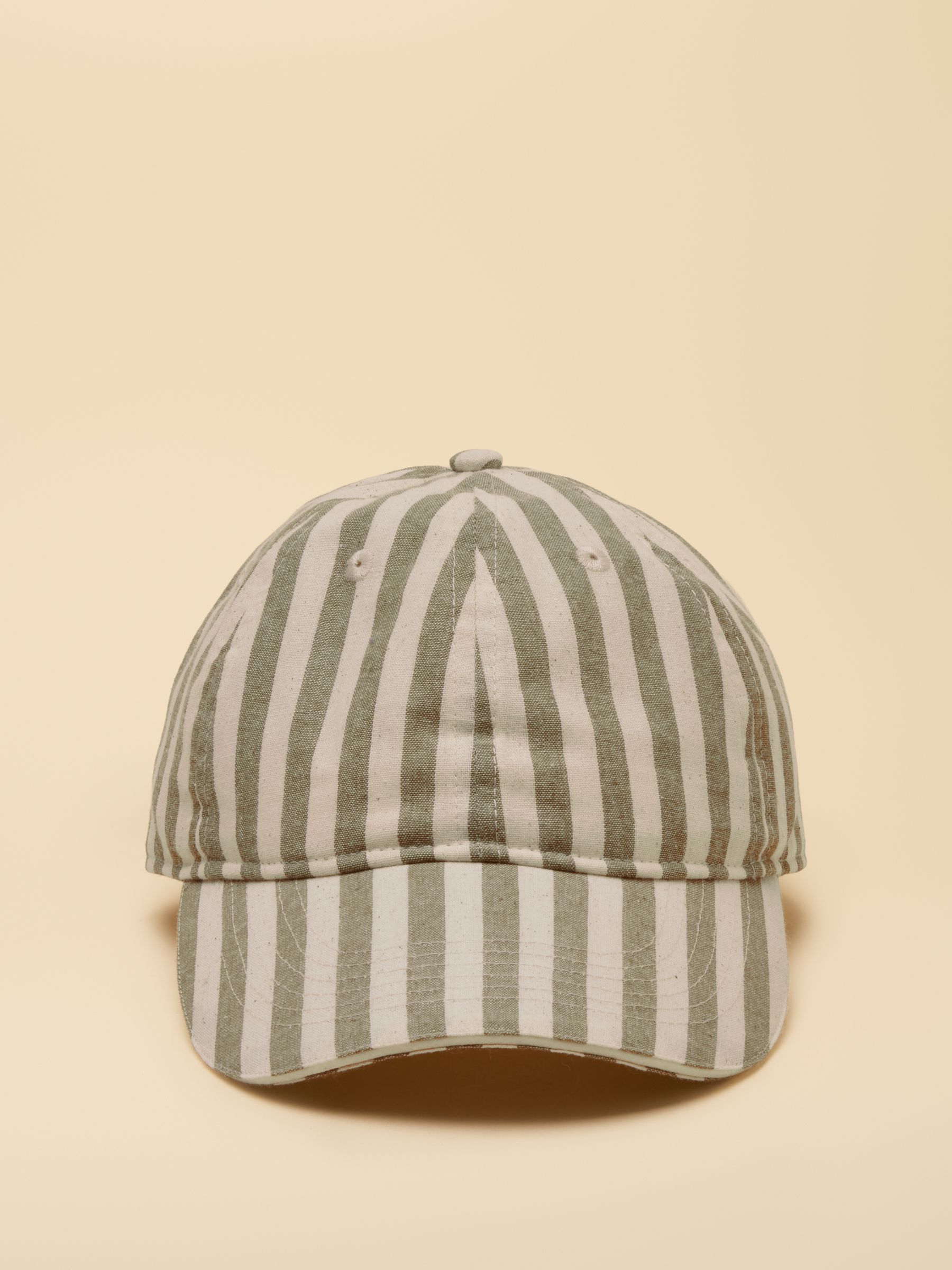 Daley Stripe Green Ecru Baseball Cap - Image 4 of 7