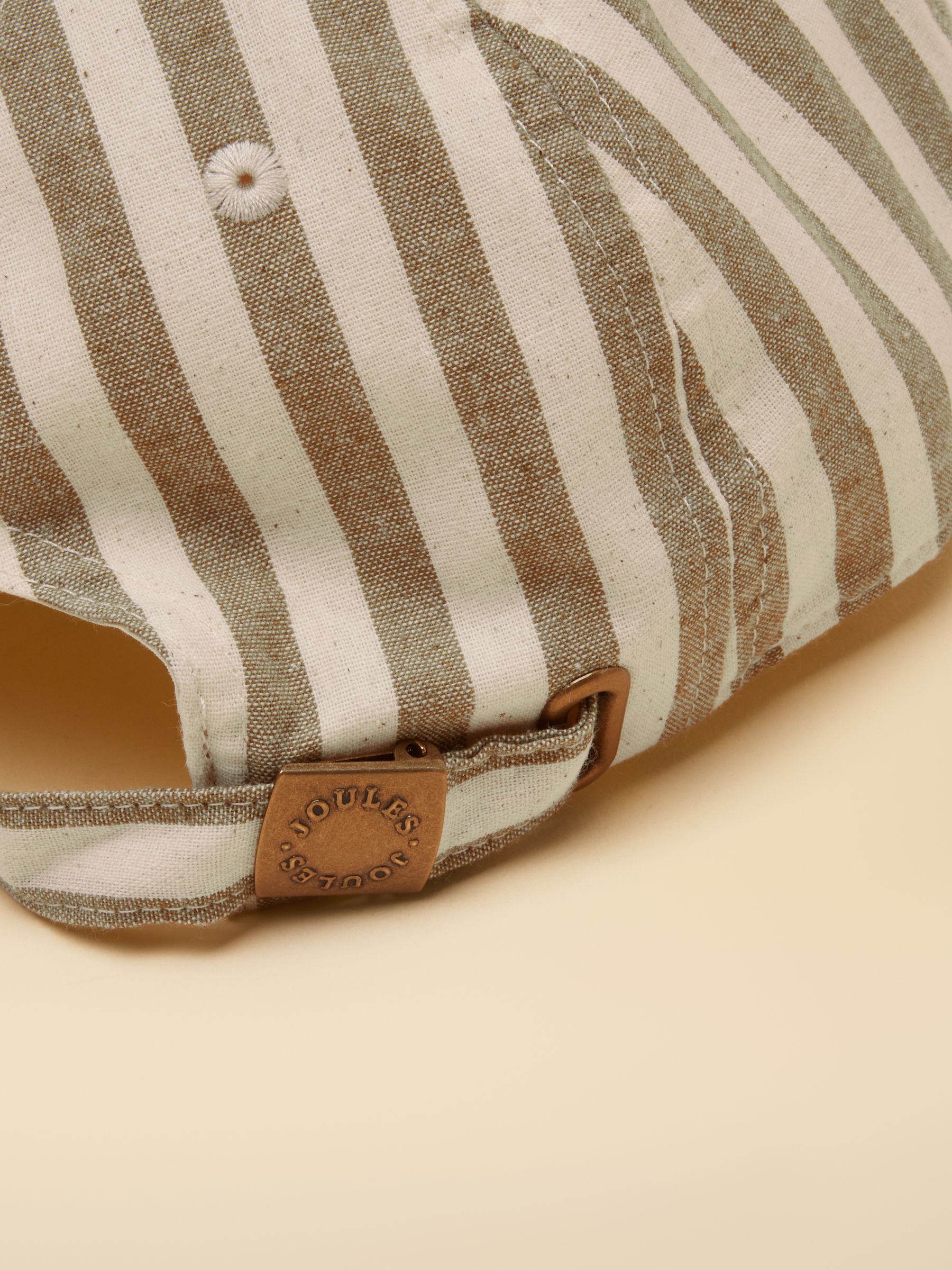 Daley Stripe Green Ecru Baseball Cap - Image 6 of 7