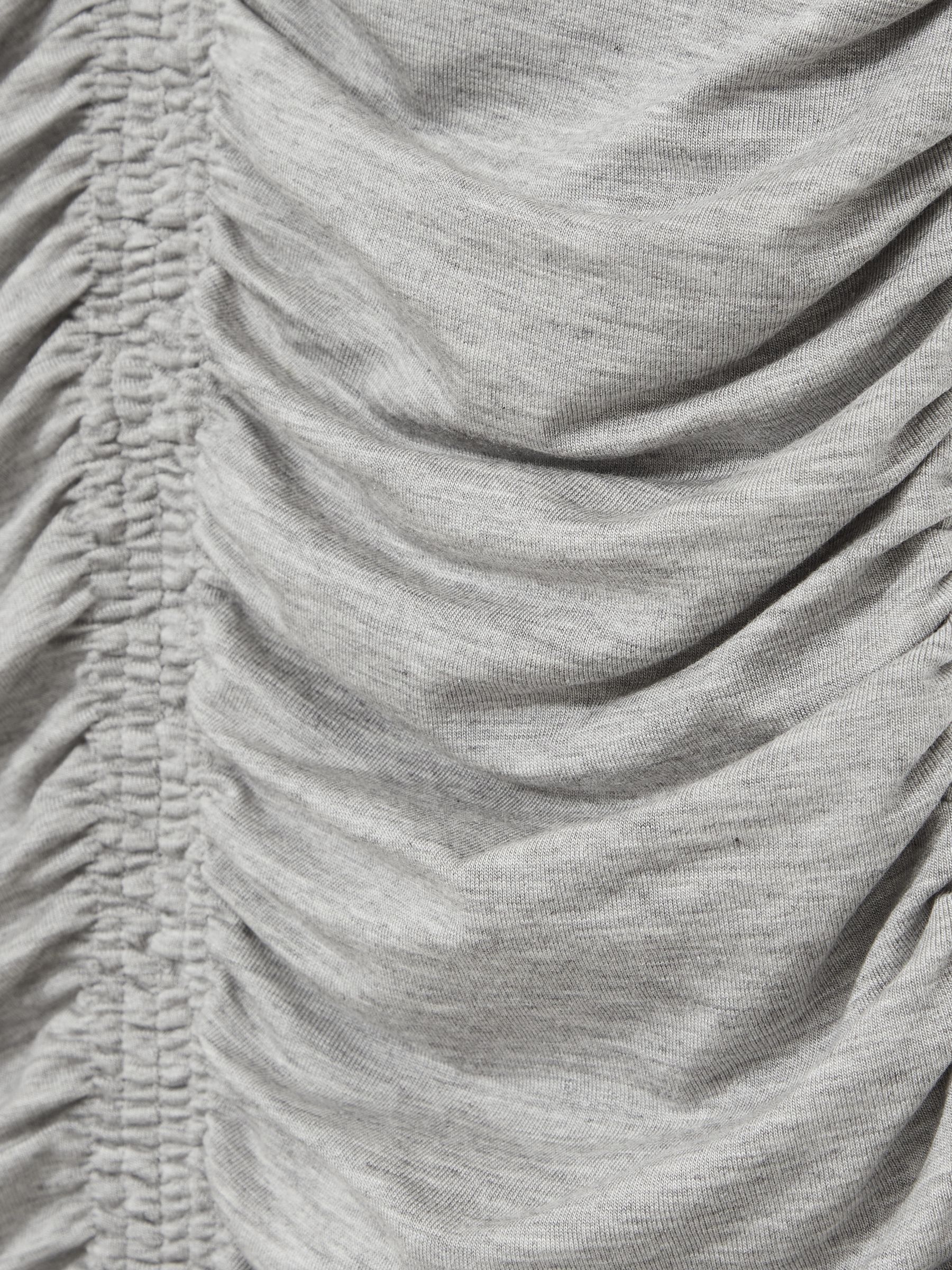Stretch Lyocell Jersey Ruched Vest in Silver Grey - image 3