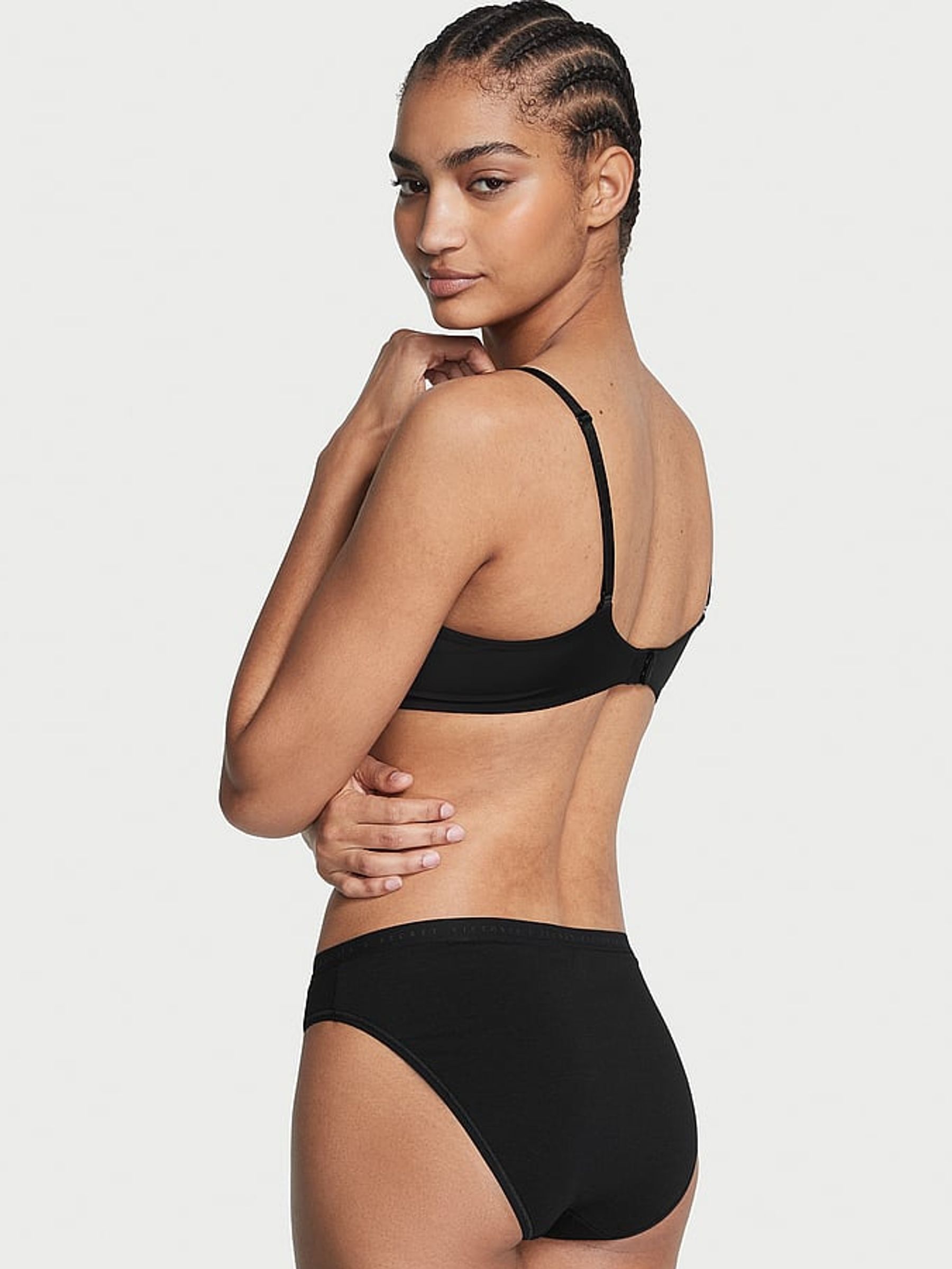 Black Bikini Logo 4 Pack Knickers - Image 3 of 7