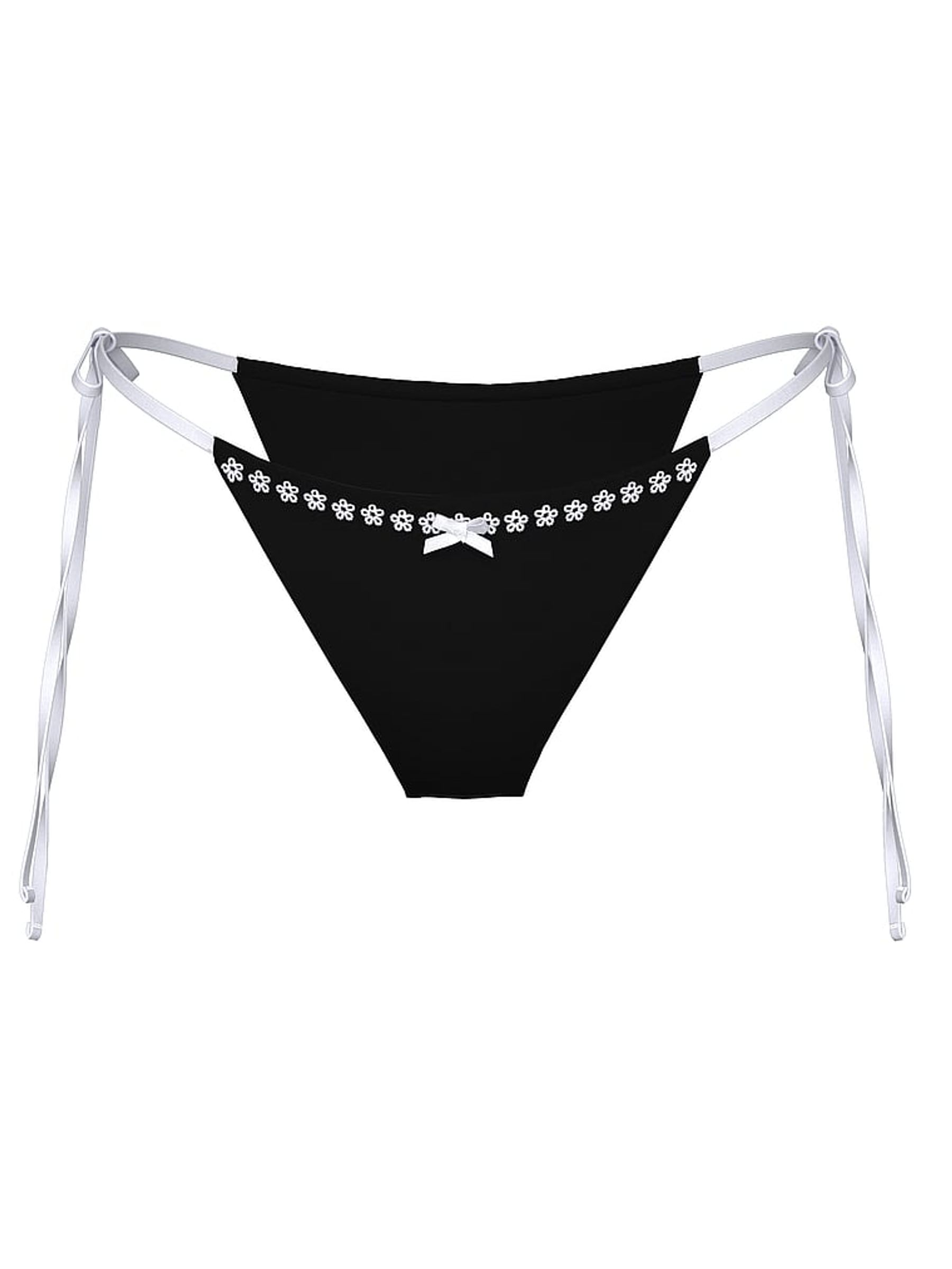 Black Tie Side Bikini Bottoms - Image 3 of 3