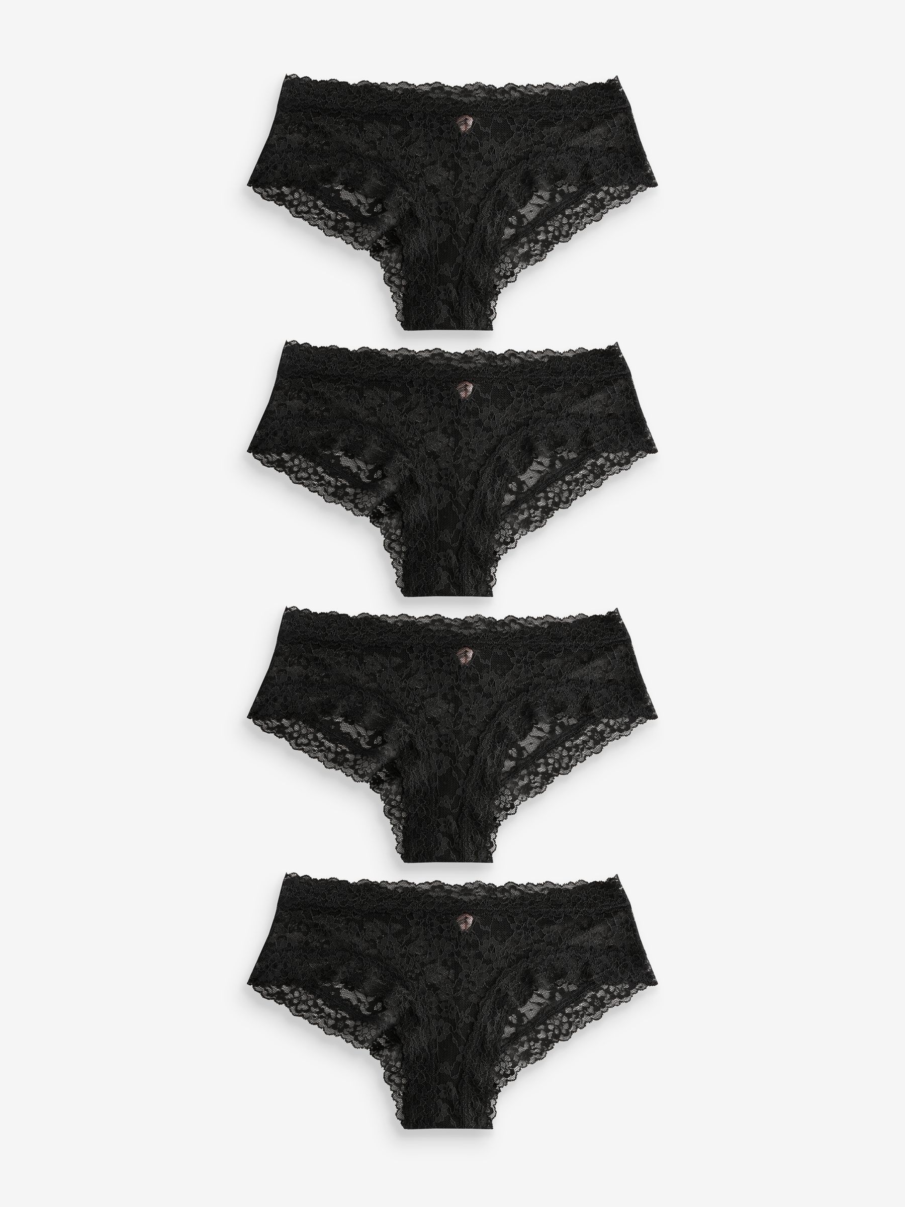 Black/Nude/White Thong 4 Pack Knickers - Image 3 of 8
