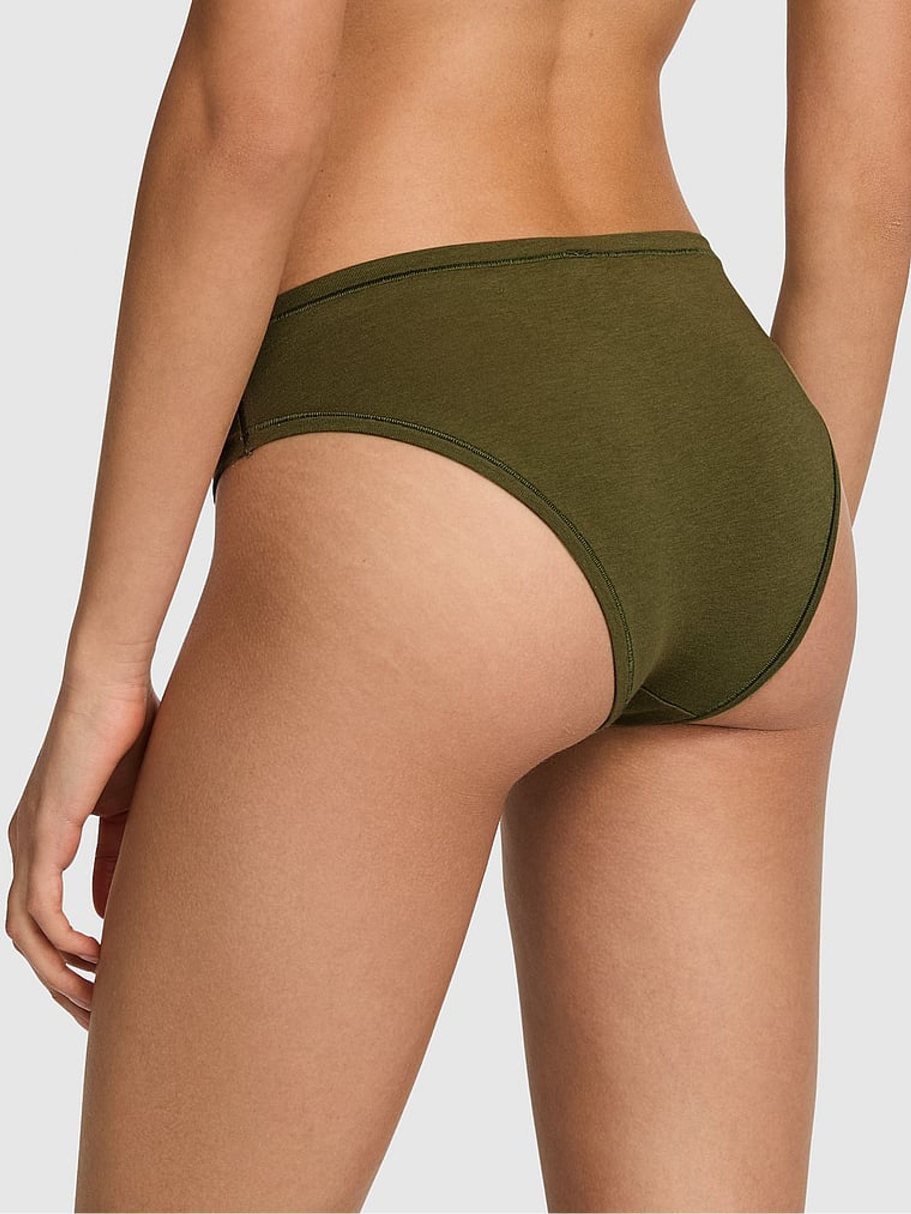 Olive Green Cheeky Cotton Knickers - Image 2 of 2