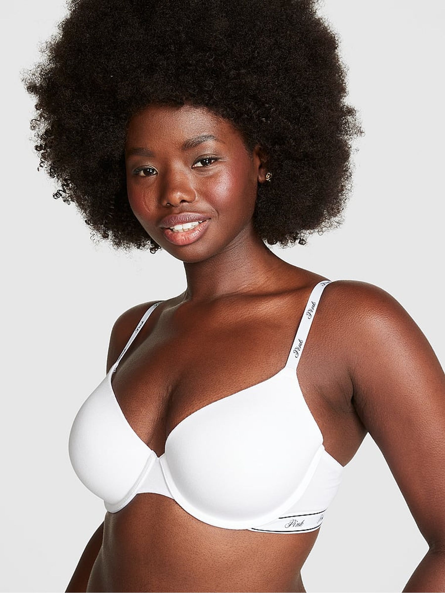 Optic White Cotton Bra - Image 1 of 3