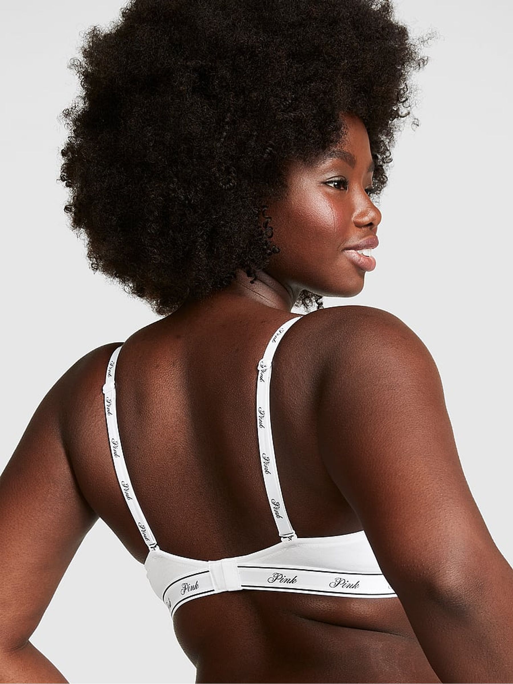 Optic White Cotton Bra - Image 2 of 3