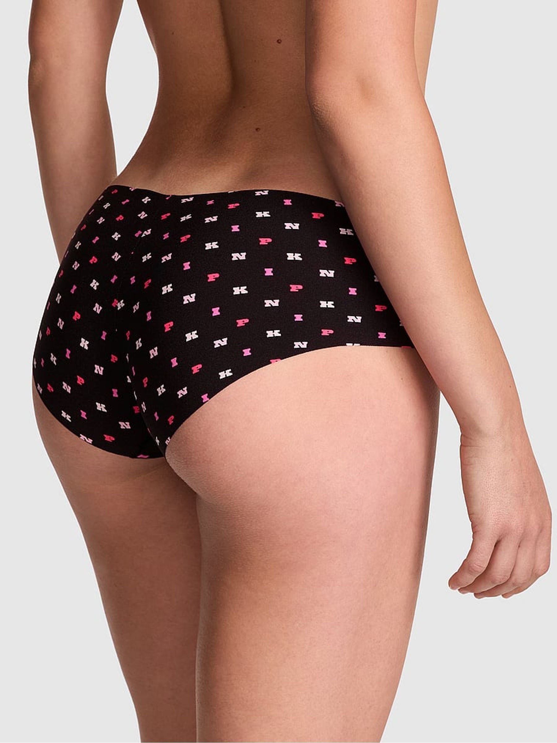 Black PINK Print Hipster No Show Knickers - Image 2 of 3