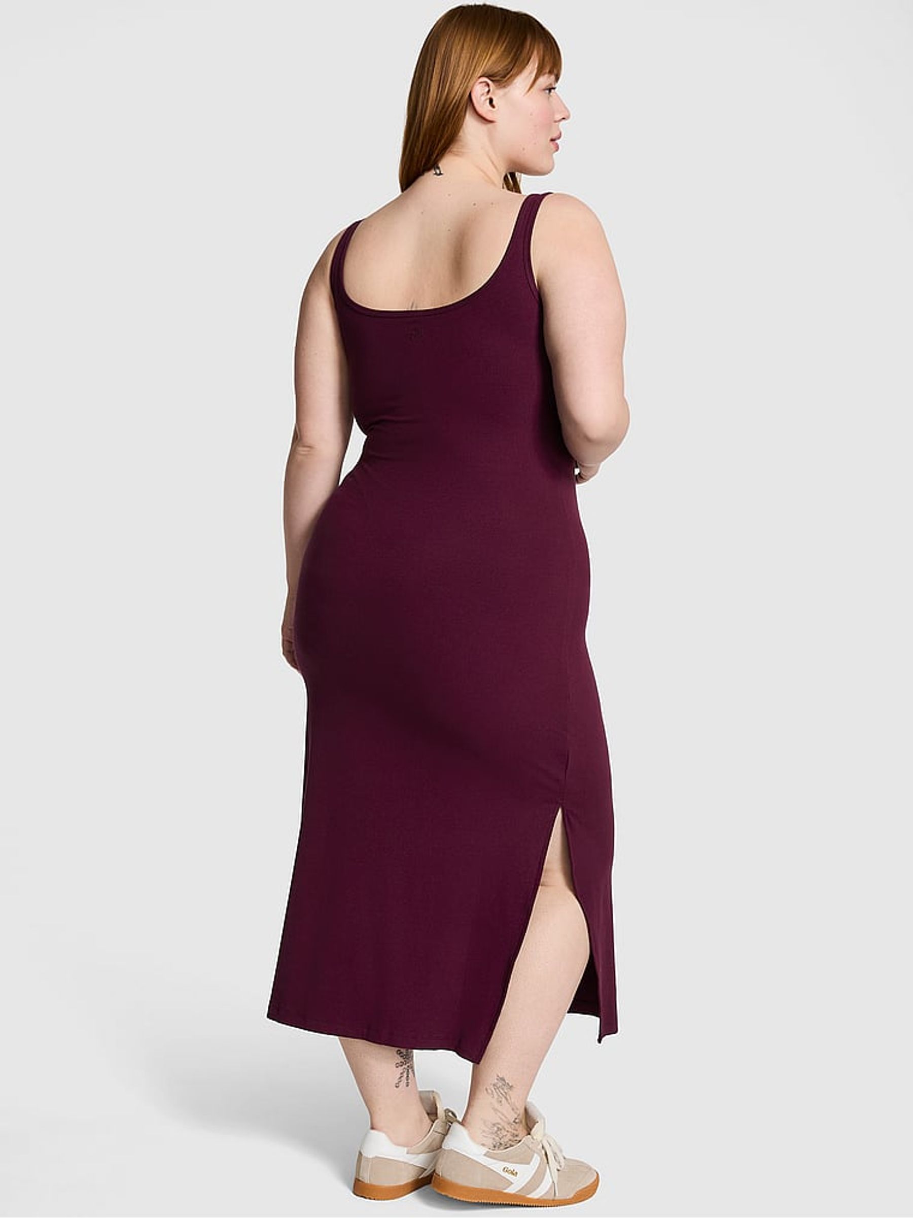 Purple Rose Ribbed Midi Dress - Image 2 of 3