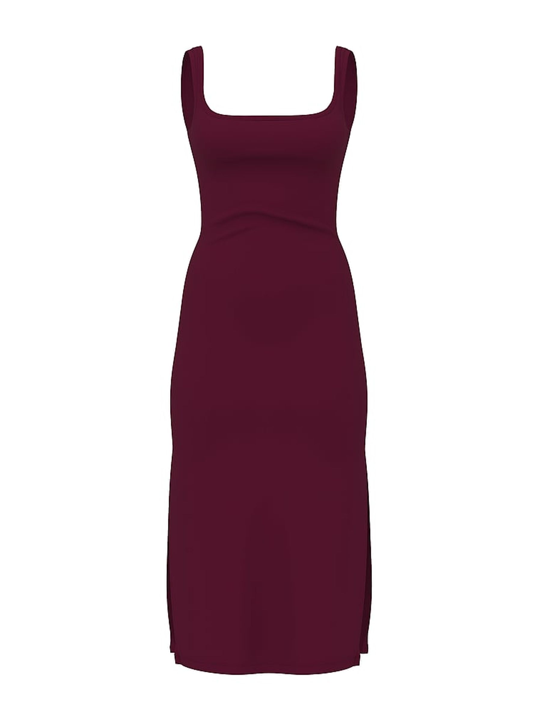 Purple Rose Ribbed Midi Dress - Image 3 of 3