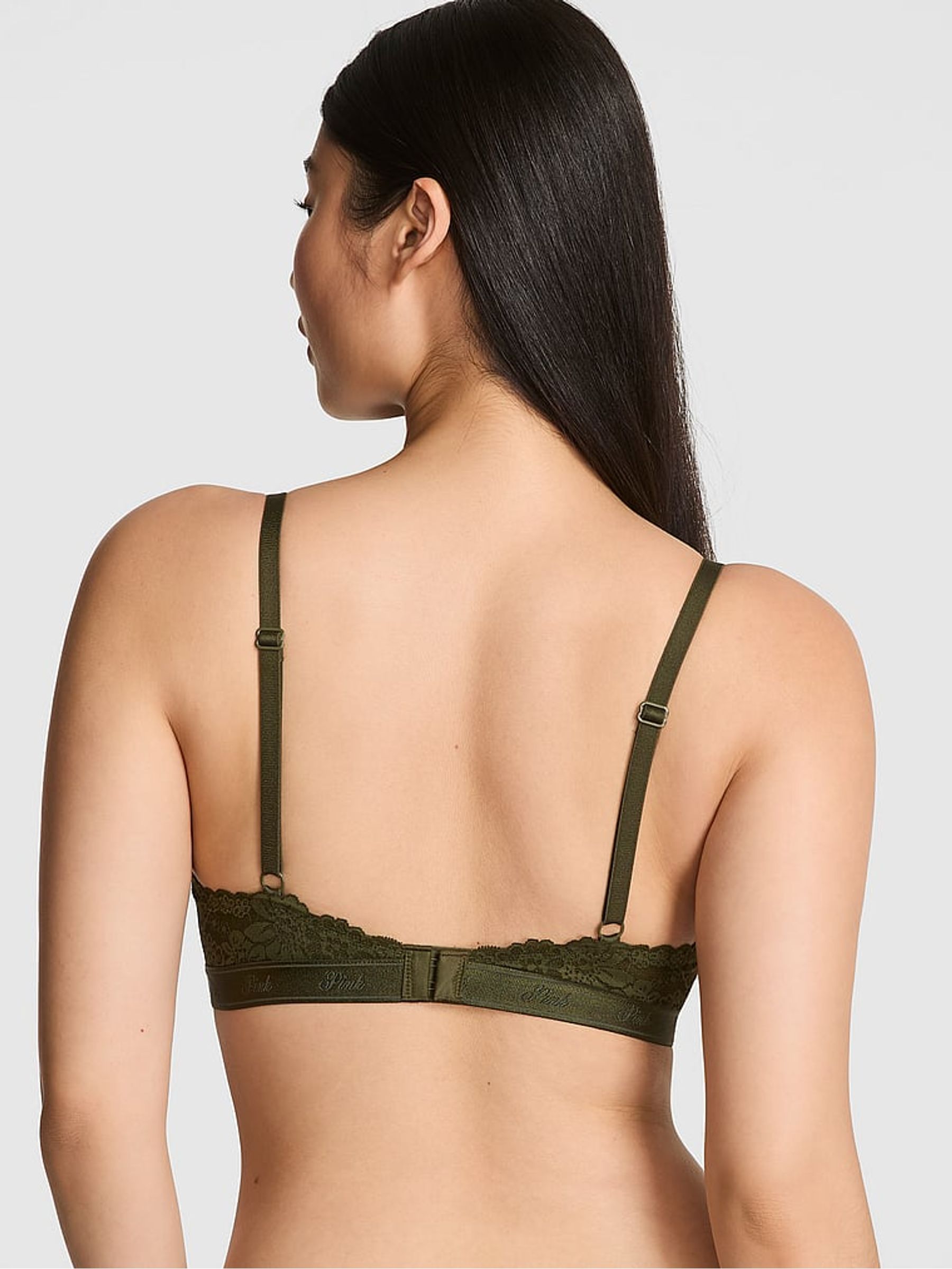 Olive Green Lightly Lined Balcony Bra - Image 2 of 4