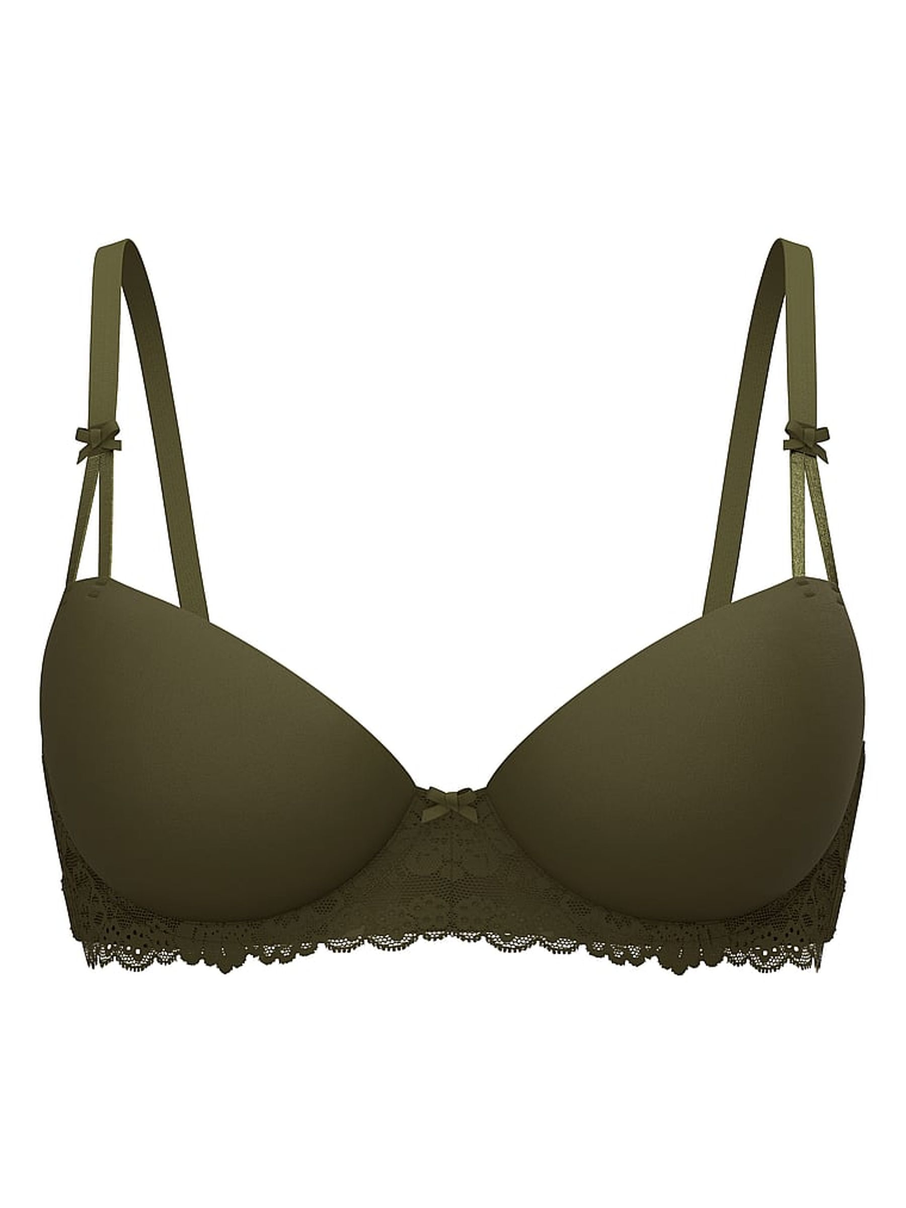Olive Green Lightly Lined Balcony Bra - Image 4 of 4