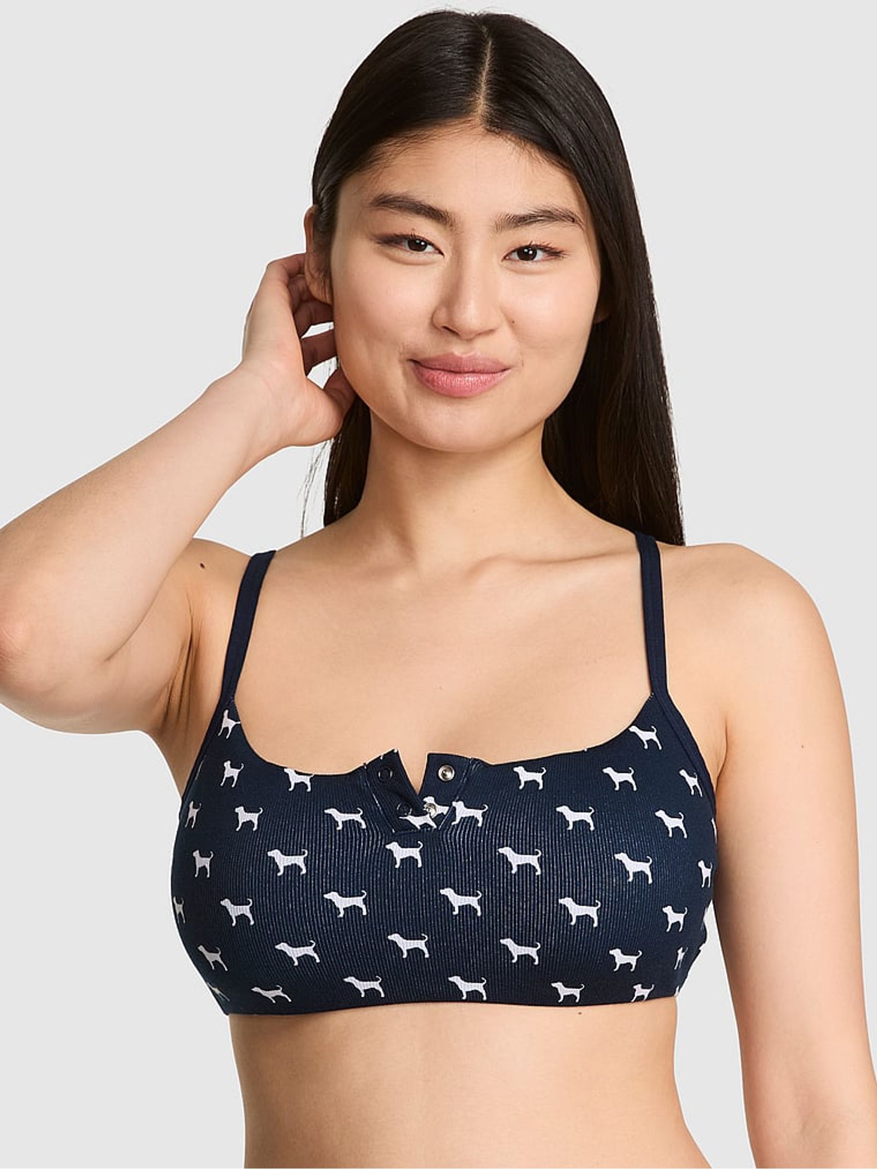 Noir Navy Blue Bralette Scoop Bralette - Image 1 of 3
