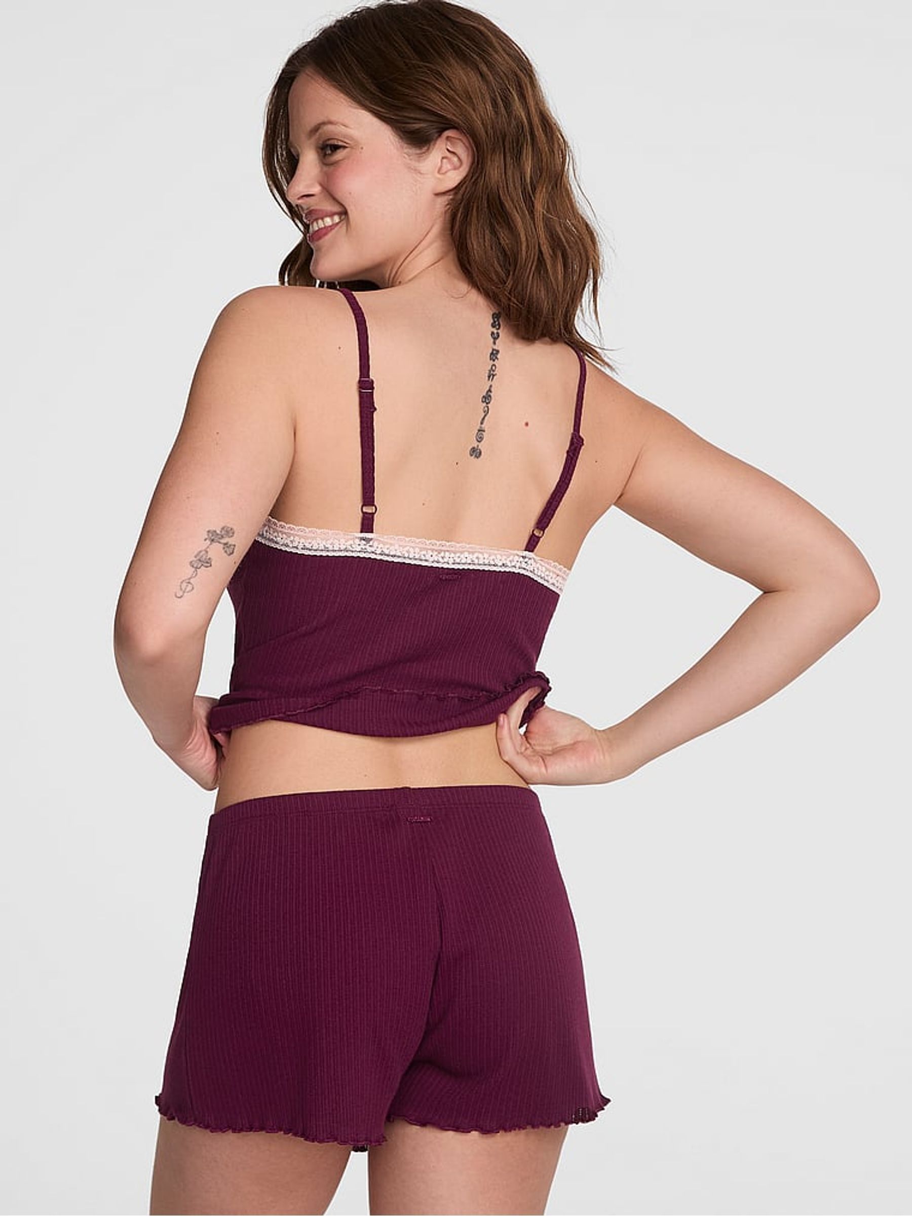 Purple Rose Pointelle Pyjama Bottoms - Image 2 of 3