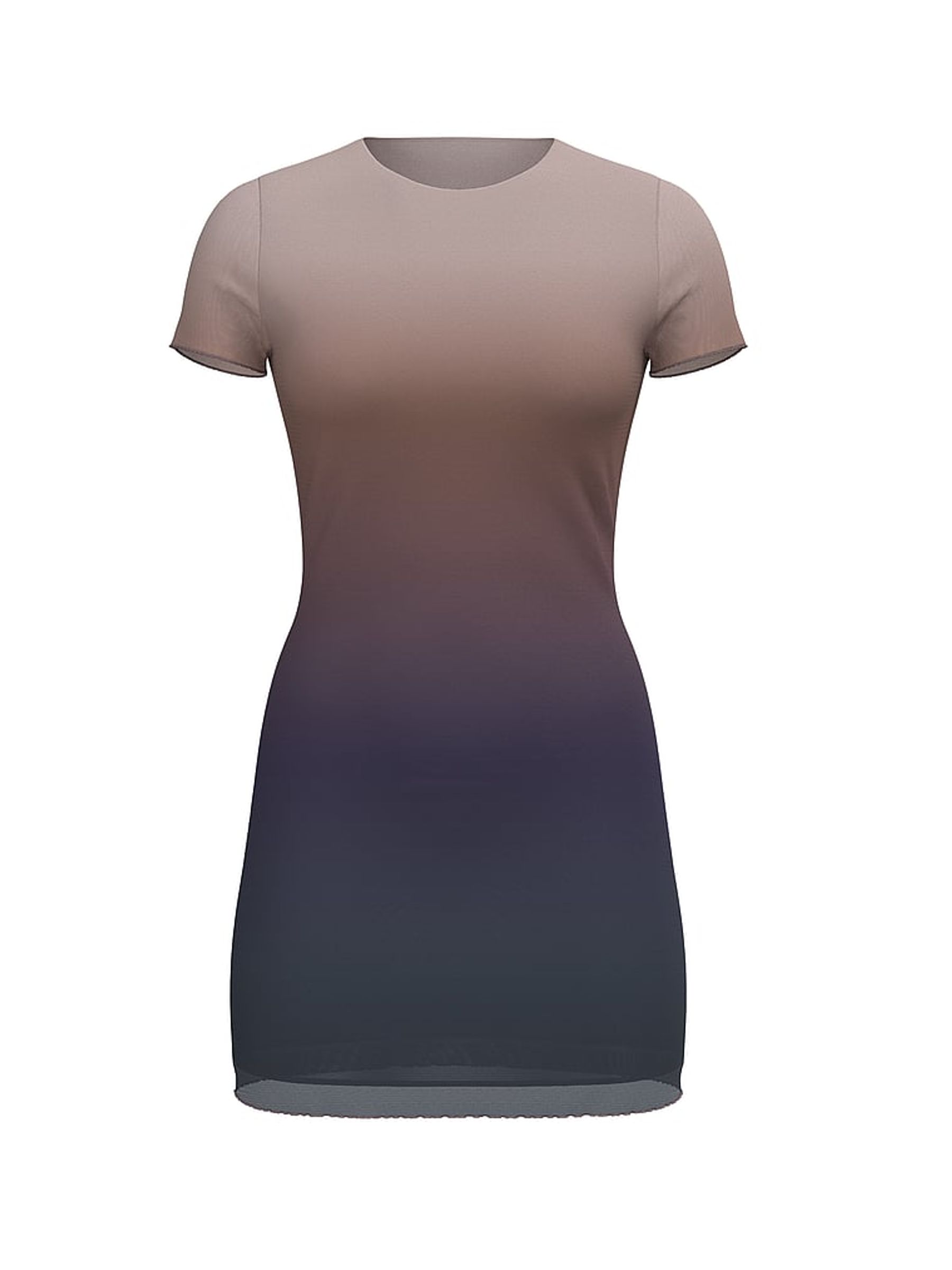 Blue Ombre Mesh Cover Up Mini Dress - Image 3 of 3