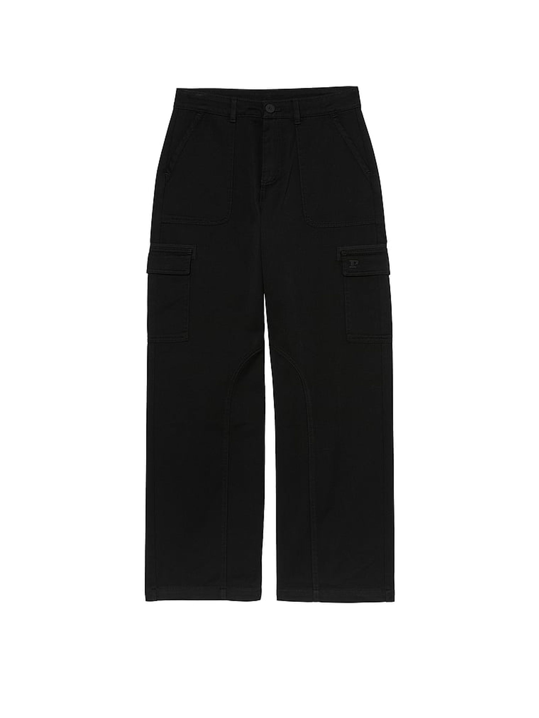 Black Twill Cargo Trousers - Image 3 of 3