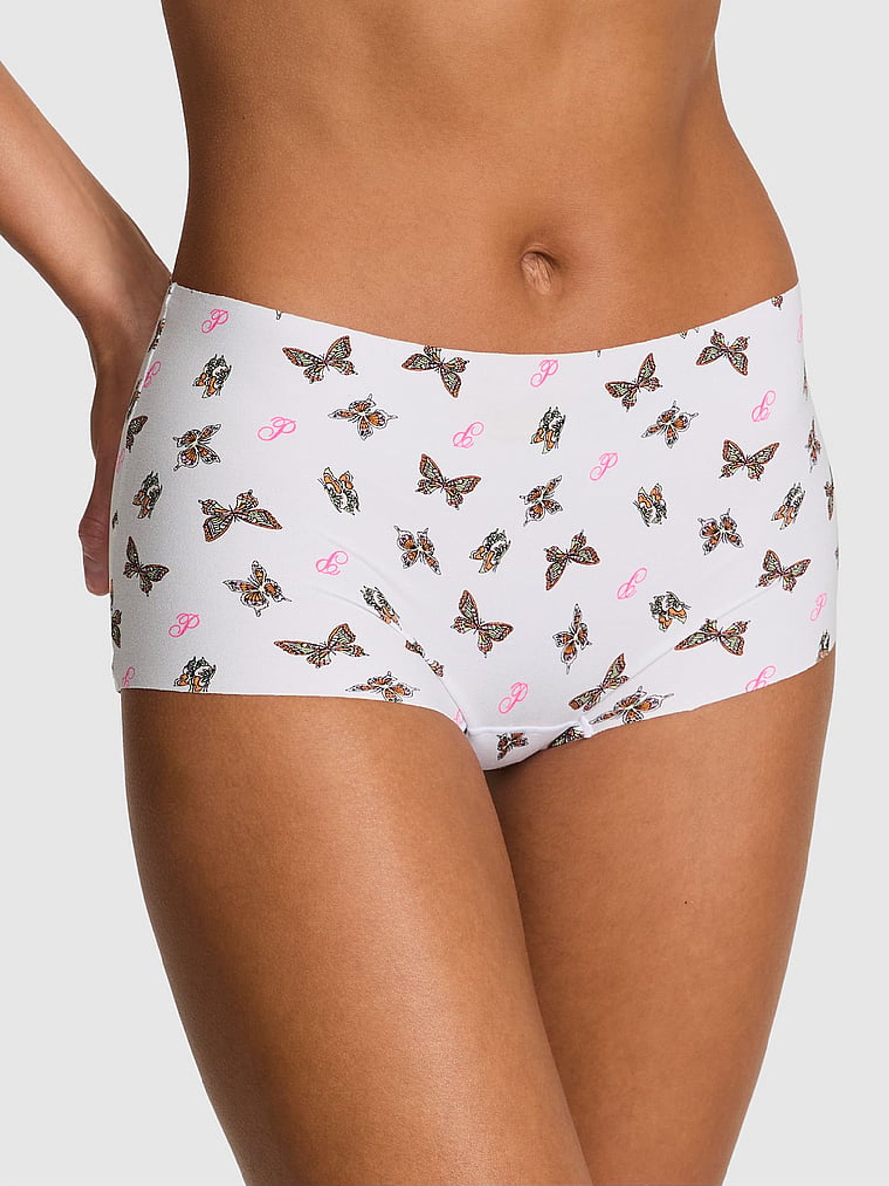 White Butterfly Short No Show Knickers - Image 1 of 3