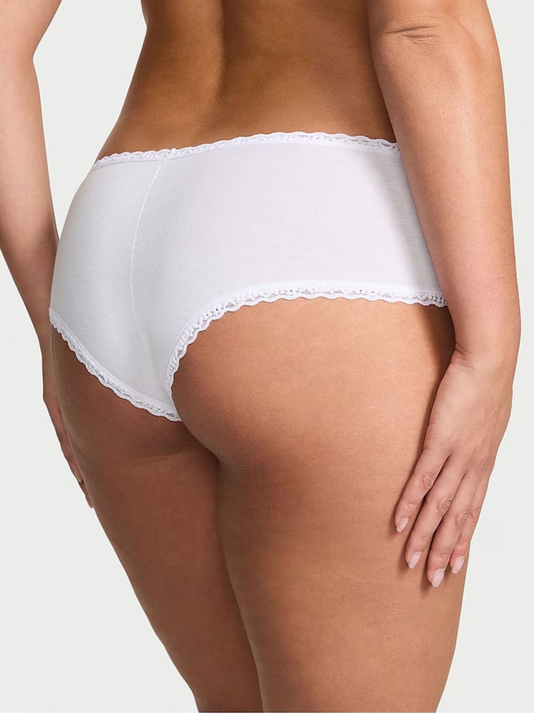 White/Pink/Black/Grey Cheeky 7 Pack Lace Trim Knickers - Image 3 of 3