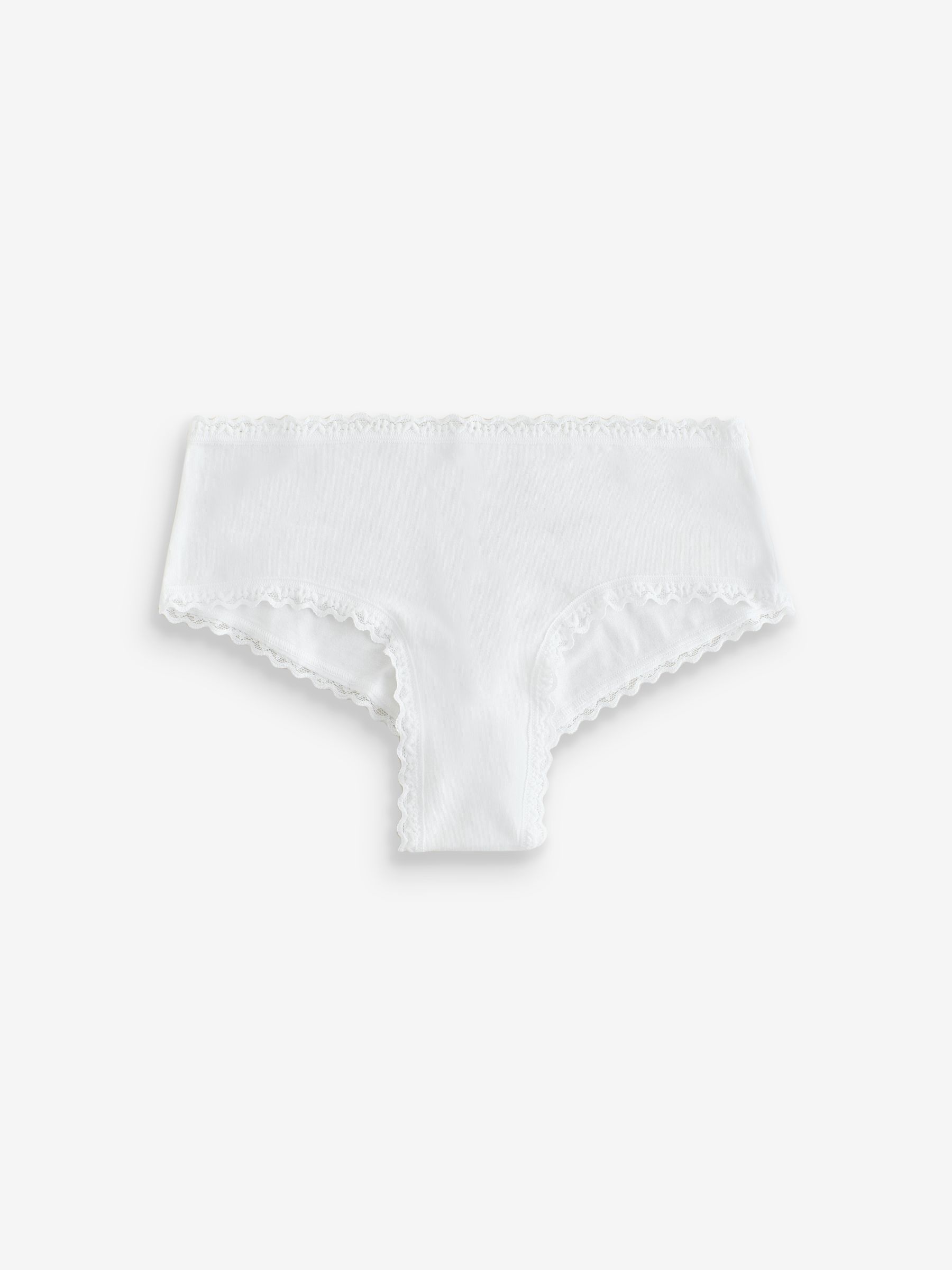 White/Pink/Black/Grey Cheeky 7 Pack Lace Trim Knickers - Image 6 of 12