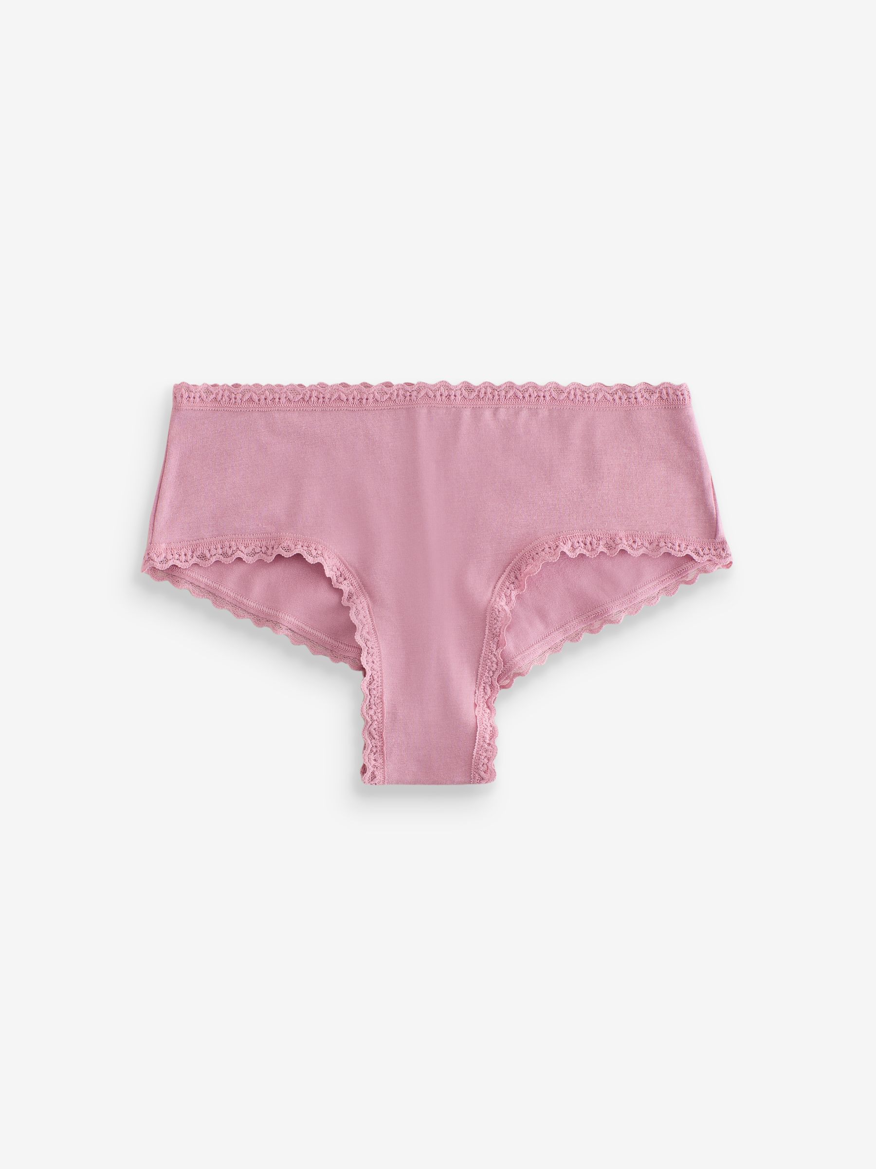 White/Pink/Black/Grey Cheeky 7 Pack Lace Trim Knickers - Image 8 of 12