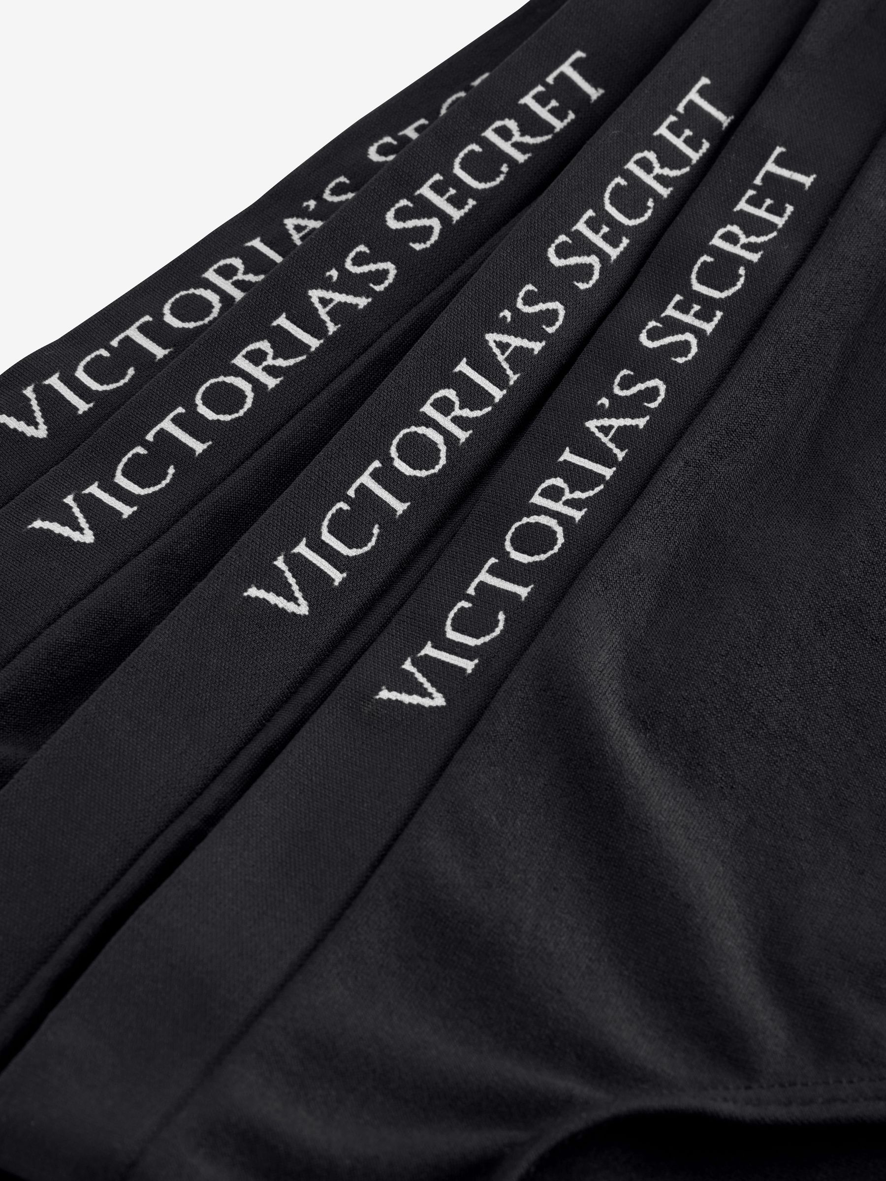 Black Hipster 4 Pack Logo Knickers - Image 5 of 6