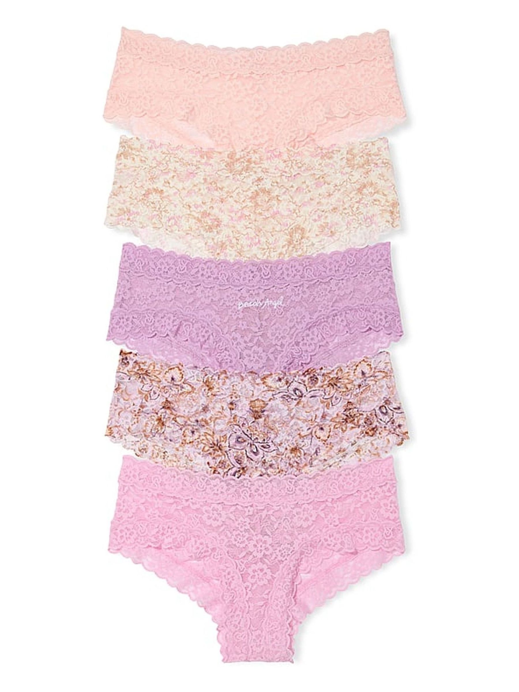 Pink/Purple Cheeky 5 Pack Knickers - Image 1 of 1