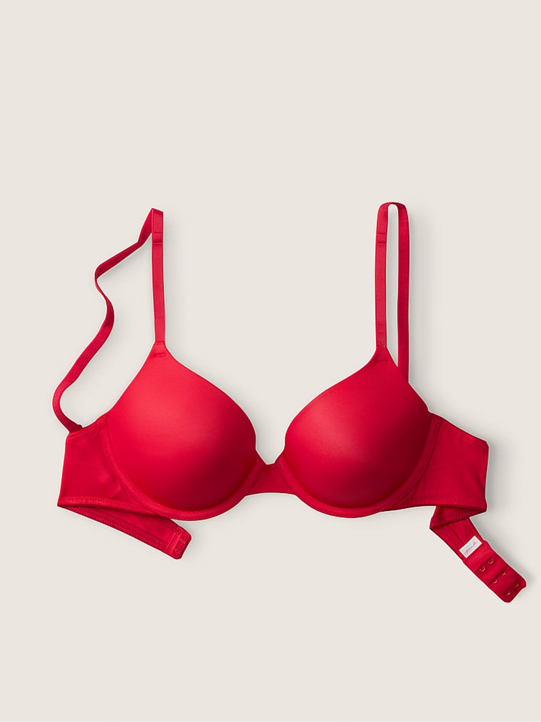 Red Lightly Lined Demi Bra - Image 3 of 5
